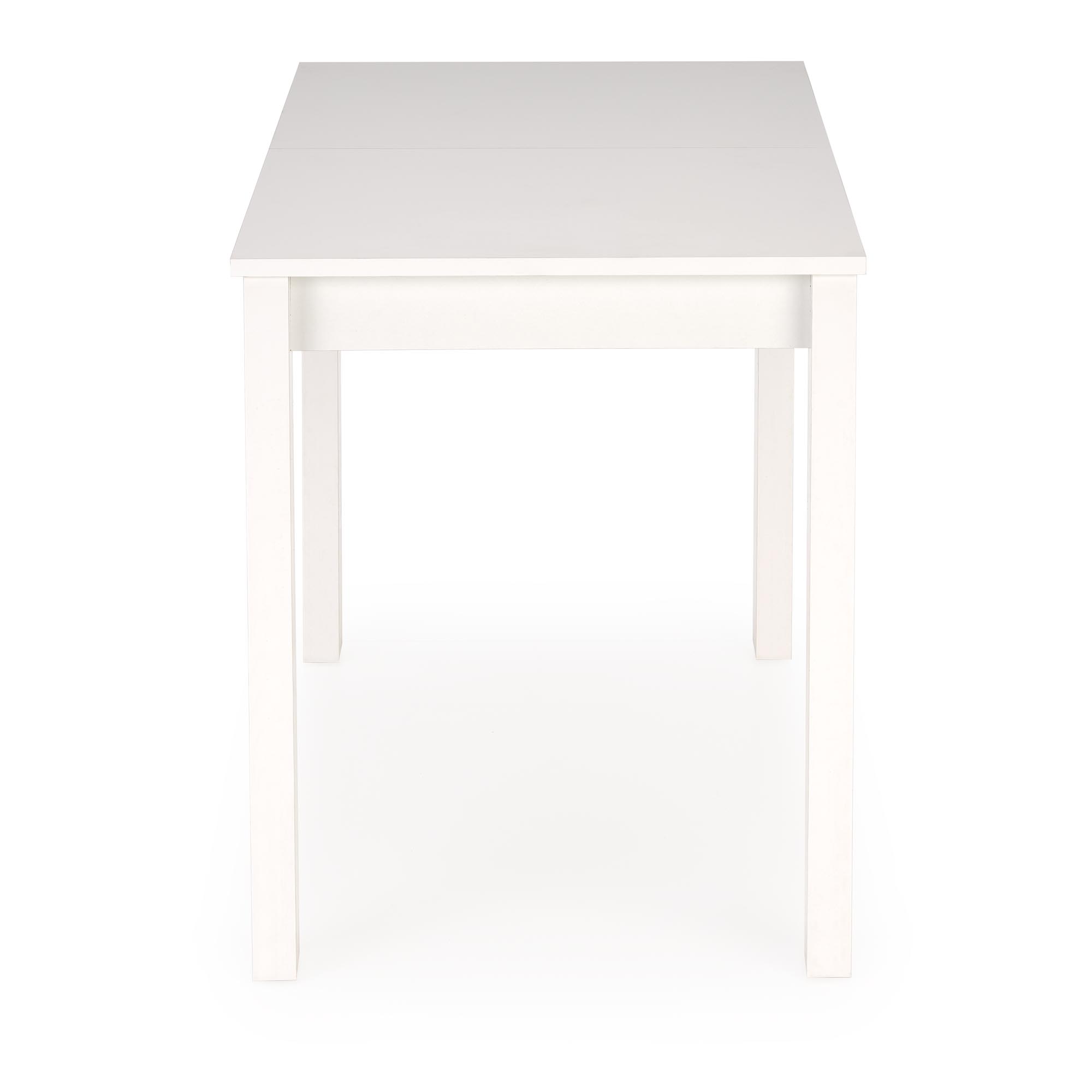 GINO összecsukható asztal, asztallap - fehér, lábak - fehér  gino stůl rozkladany Deska - Bílý, Nohy - Bílý