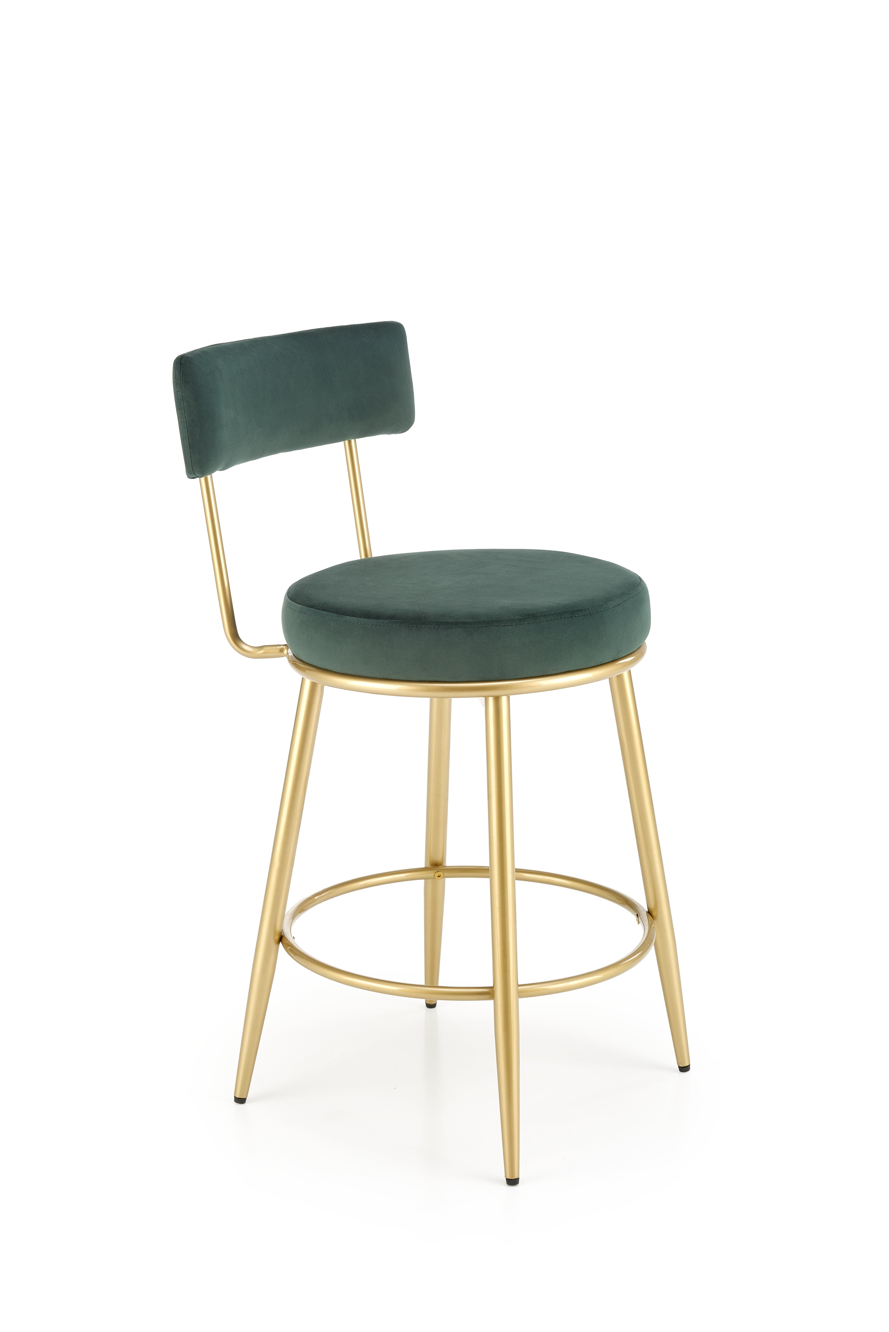 H115 Barová stolička tmavý Zelený / zlaté h115 Barová stolička tmavý Zelený / zlaté