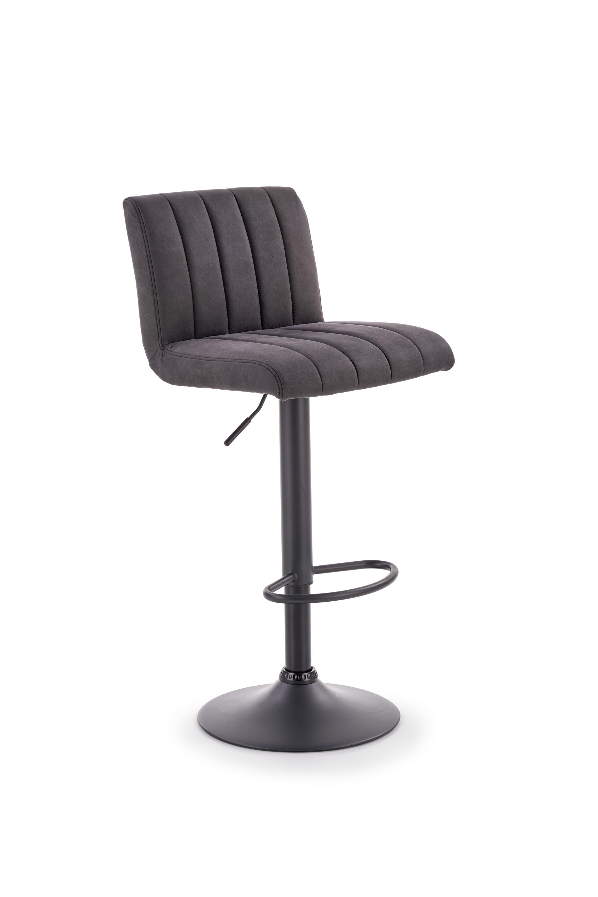 H89 Barová židle Podstavec - Černý, Čalounění - tmavý popel h89 Barová židle Rošt - Černý, Čalounění - tmavý popel