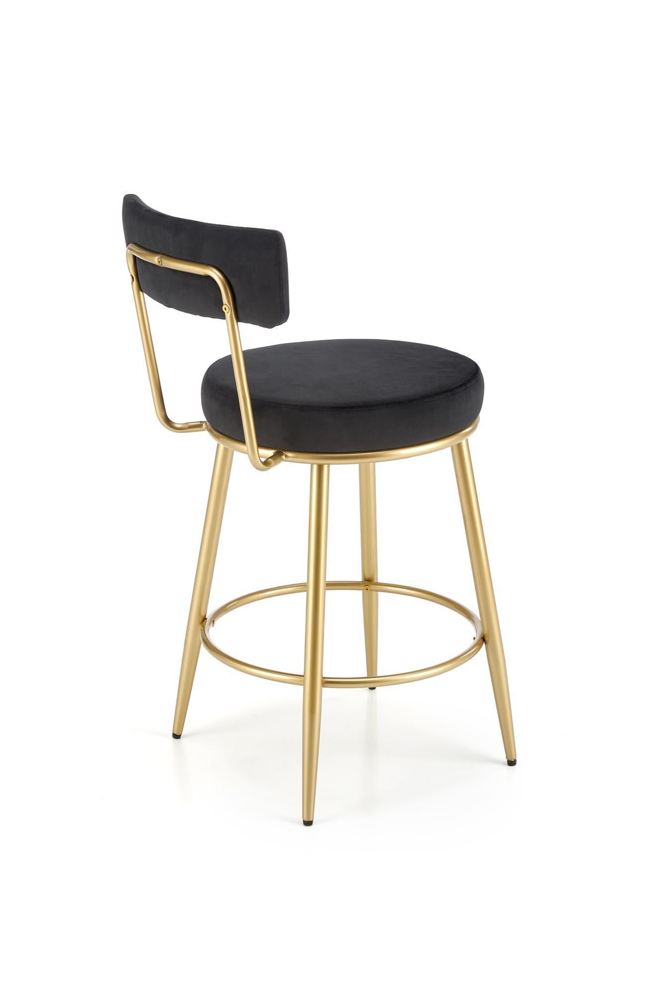 Scaun de bar H115 tapițat - negru / Auriu Barová židle čalouněné h115 - Černý / Žlutý