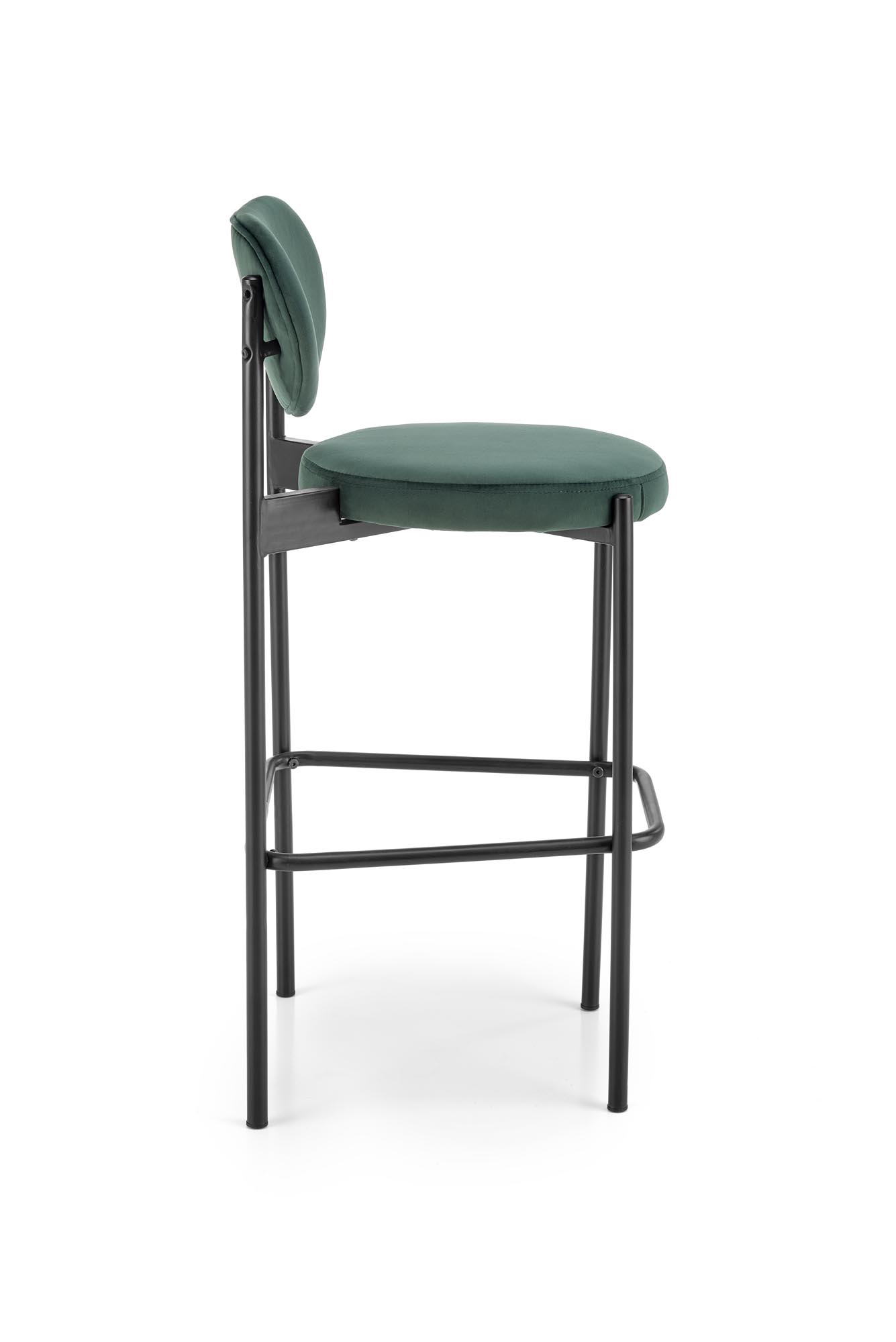 H108 Barová stolička tmavý Zelený Barová stolička čalúnená h108 - tmavá zelená