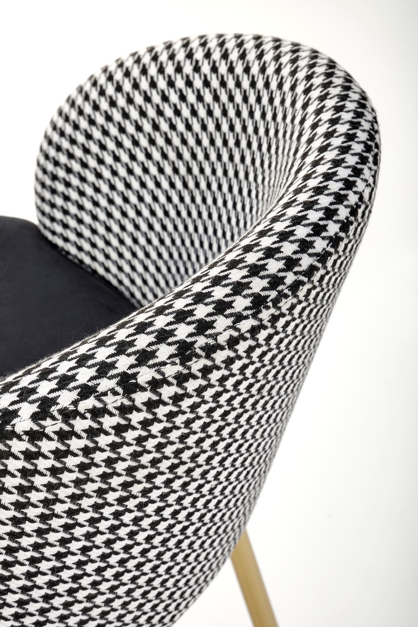 H113  Barová židle černý / bílý Barová židle čalouněná h113 - černý / bílý