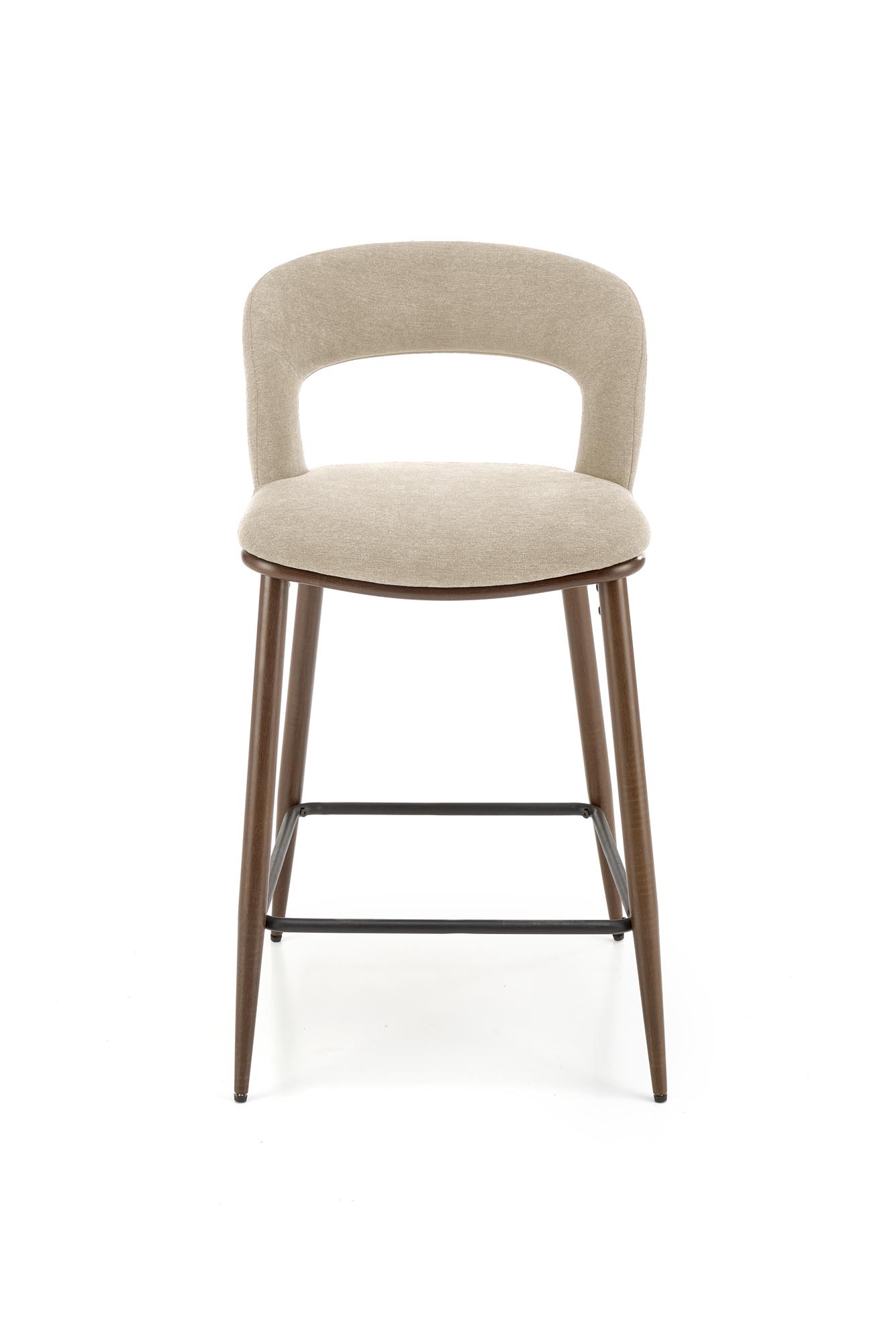 H114 Barová židle béžový / ořechový Barová židle čalouněná h114 - Béžová / Ořech