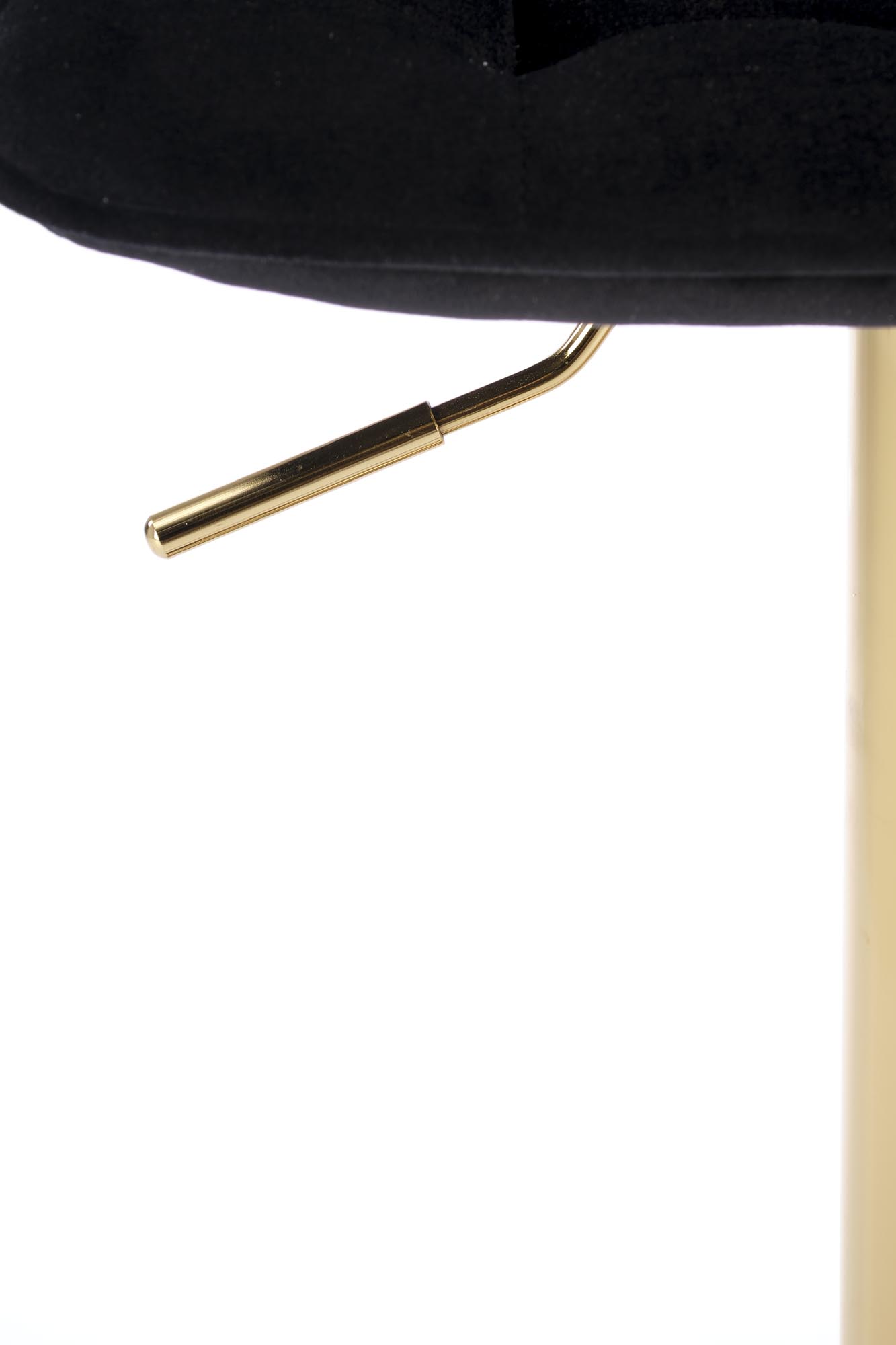 Scaun de bar H120 tapițat - Picior - auriu, Scaun - negru Barová židle čalouněná h120 - Černý / Žlutý