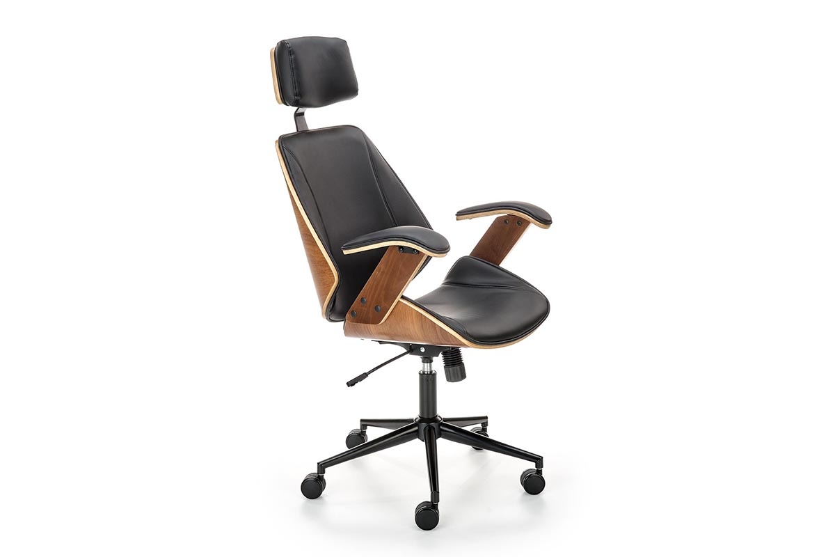 Kancelářská židle Fabrino - ořech / černá IGNAZIO Otočné křeslo, ořechový-Černý