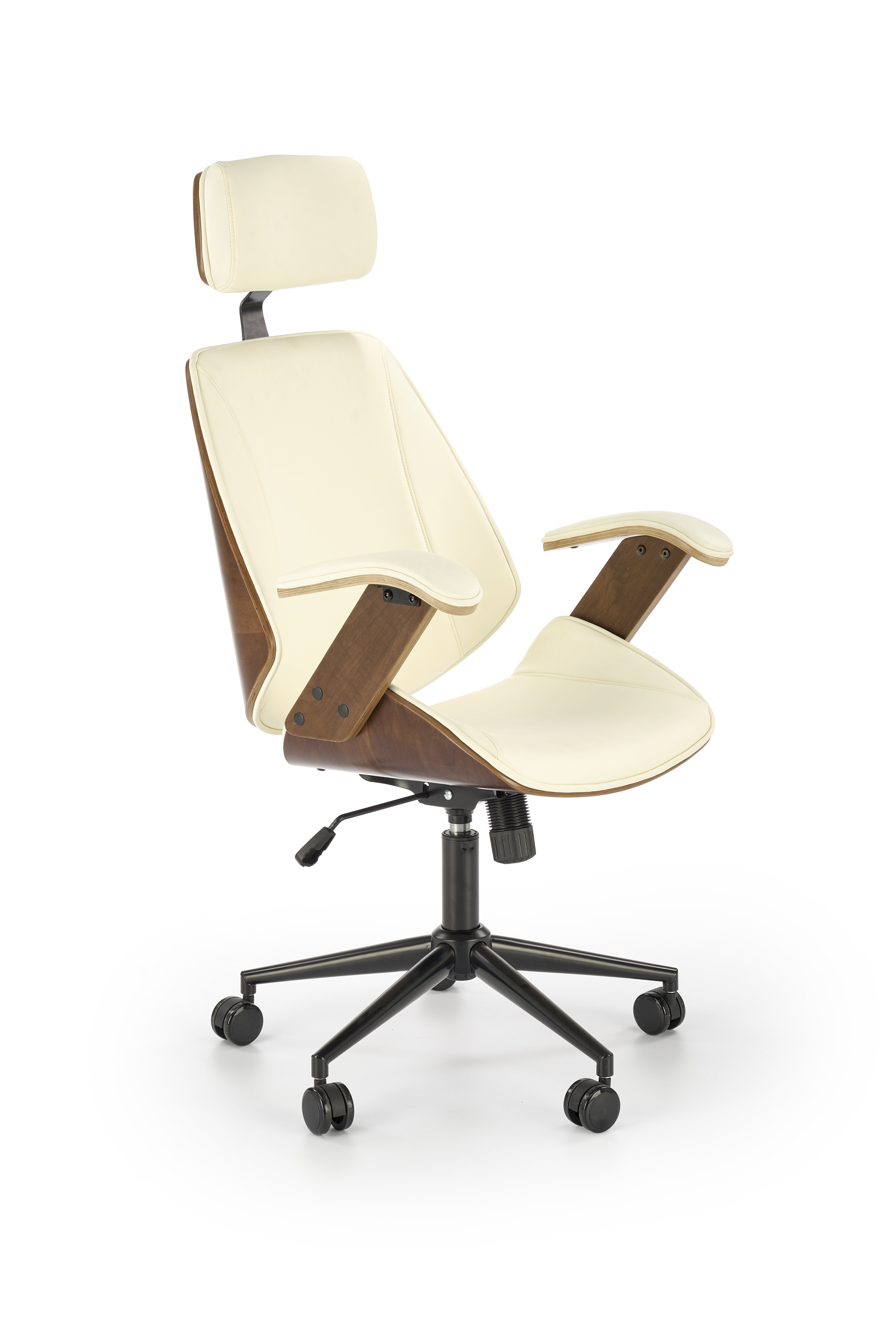 IGNAZIO Forgatható szék, ořechový-Krémový (1p=1szt) ignazio Křeslo obrotowy, ořechový-Krémový (1p=1szt)