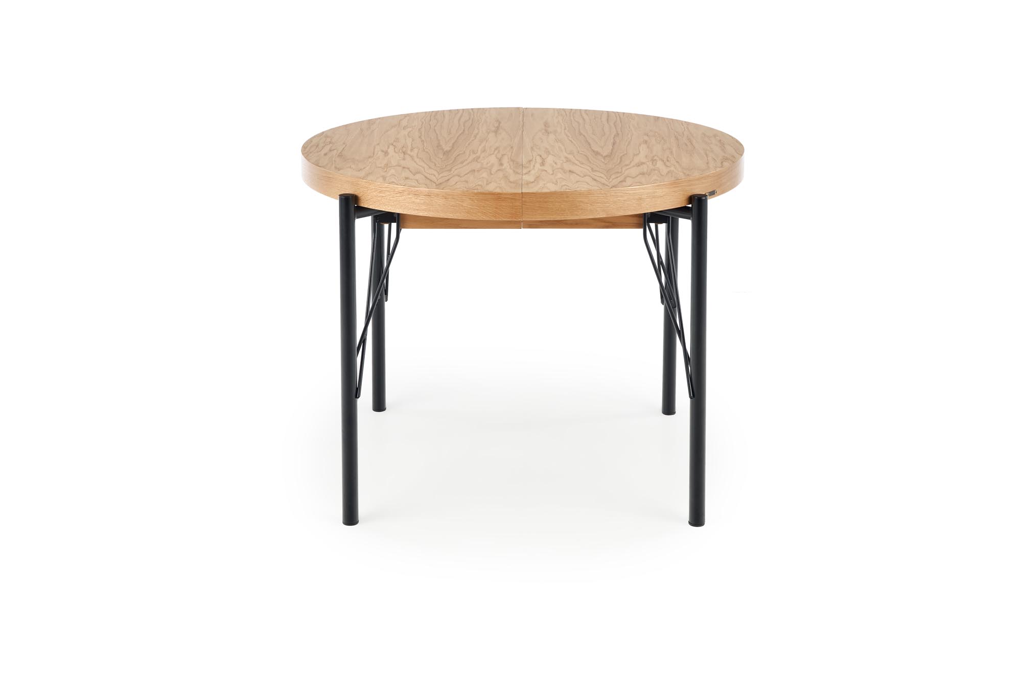 Rozkladací jedálenský stôl INFERNO 100-300x100 cm - dub prírodný / čierna inferno Stôl rozkladany Dub prírodné - Čierny