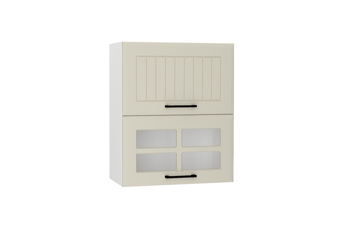 Závěsná skříňka Irma W60 GRF/2 SD s výklopnými čely Skříňka s prosklenou částí