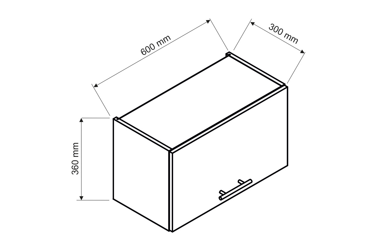 Závěsná digestořová skříňka Irma W60 OKGR Skříňka irma 