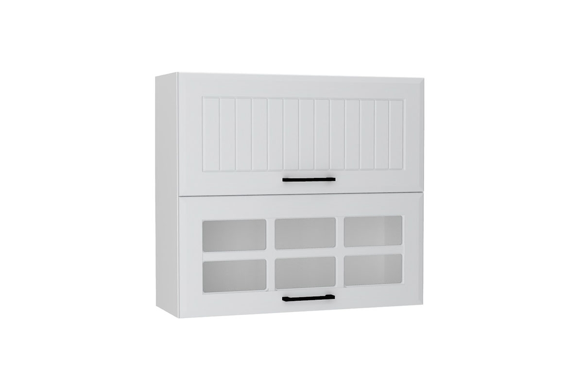 Závěsná skříňka Irma W80 GRF/2 SD s výklopnými čely Skříňka s prosklenou částí irma 