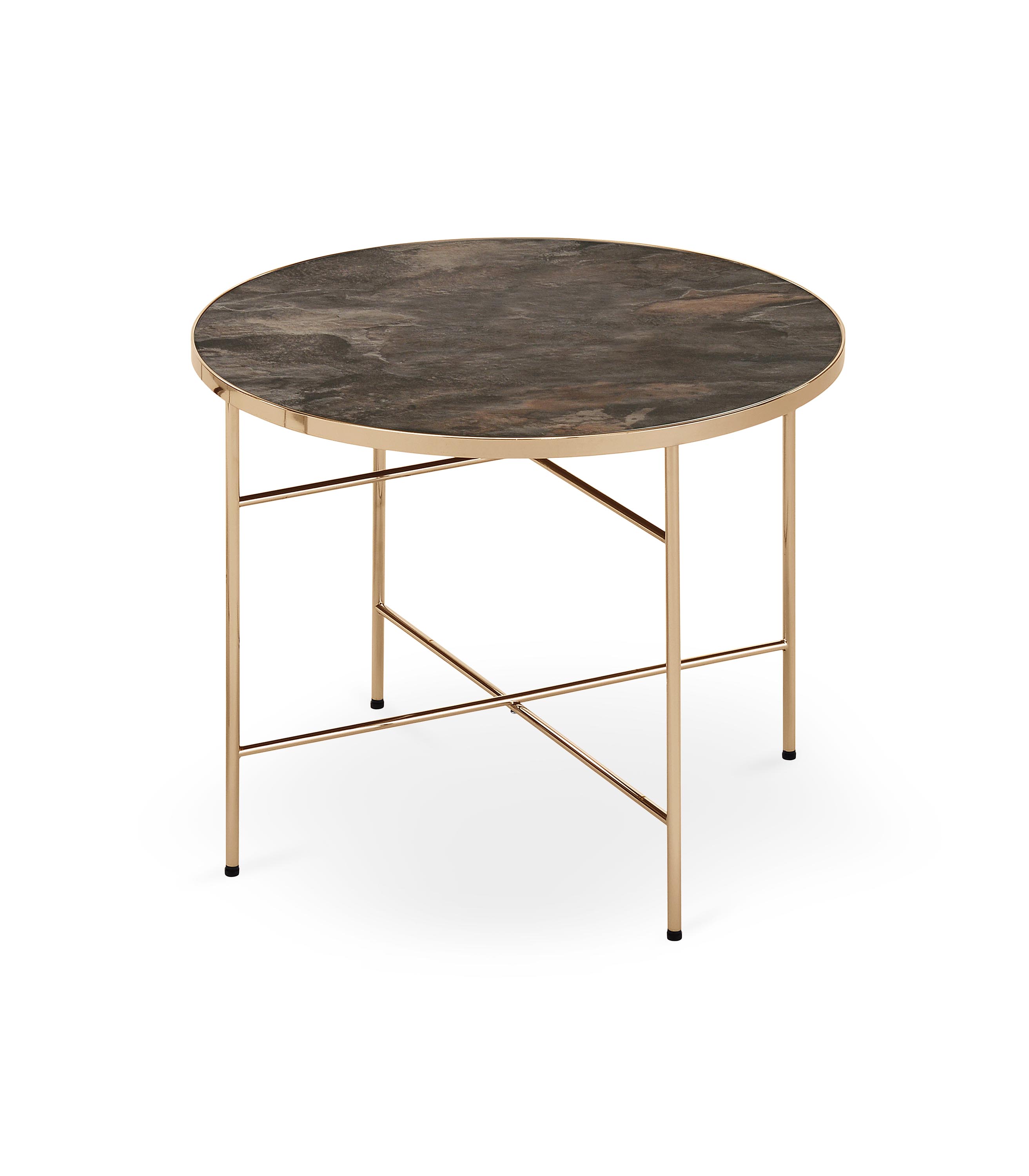 ISABELLE kávézóasztal - sötét márvány / pezsgő isabelle Konferenční stolek tmavý mramor / champagne