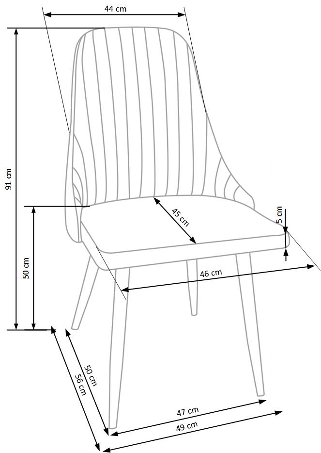 Jídelní židle K285 - světle popelavá k285 Židle světlý popel