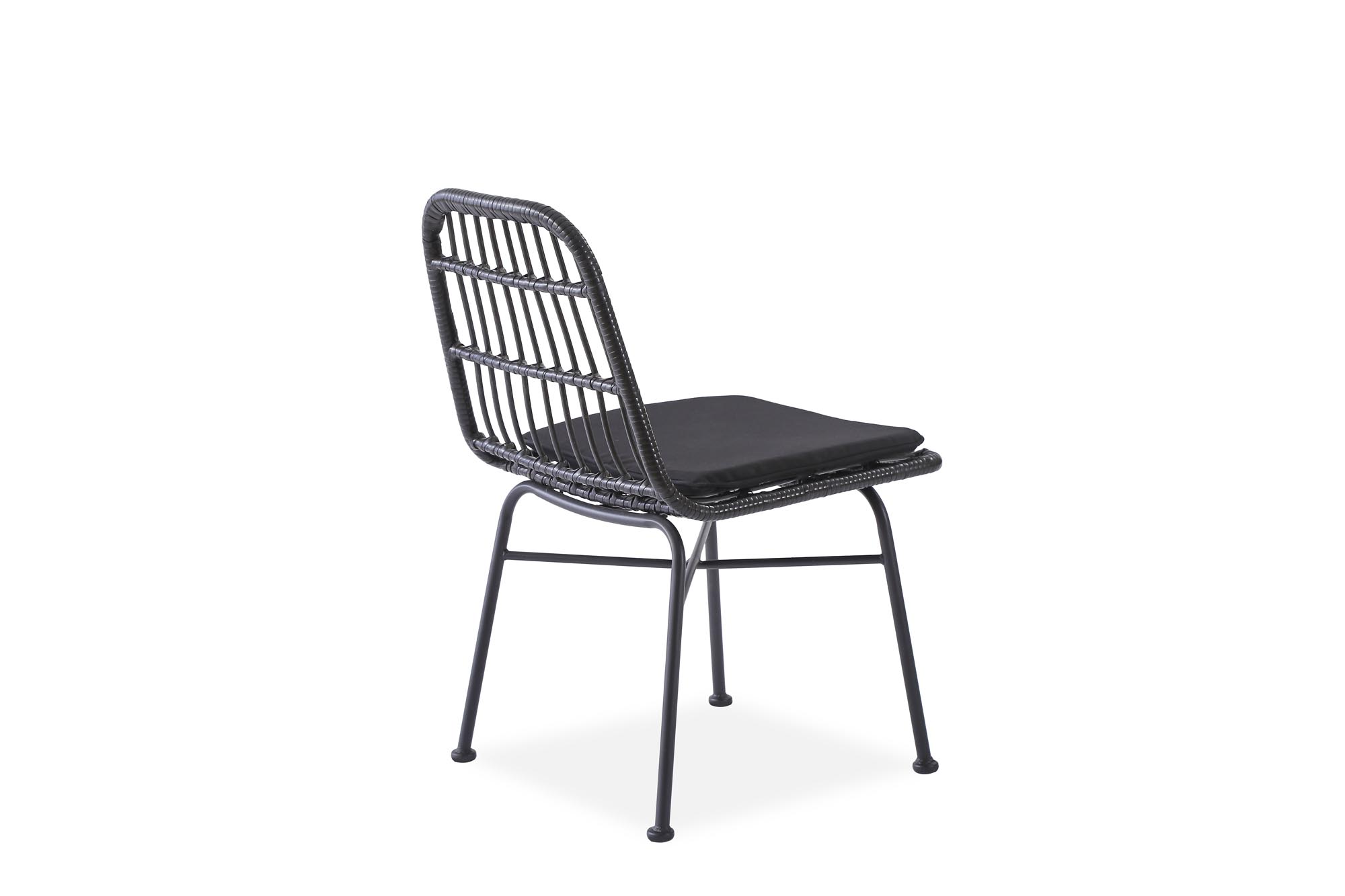 Záhradná stolička K401 - čierna / sivá k401 Stolička Čierny / Popolový