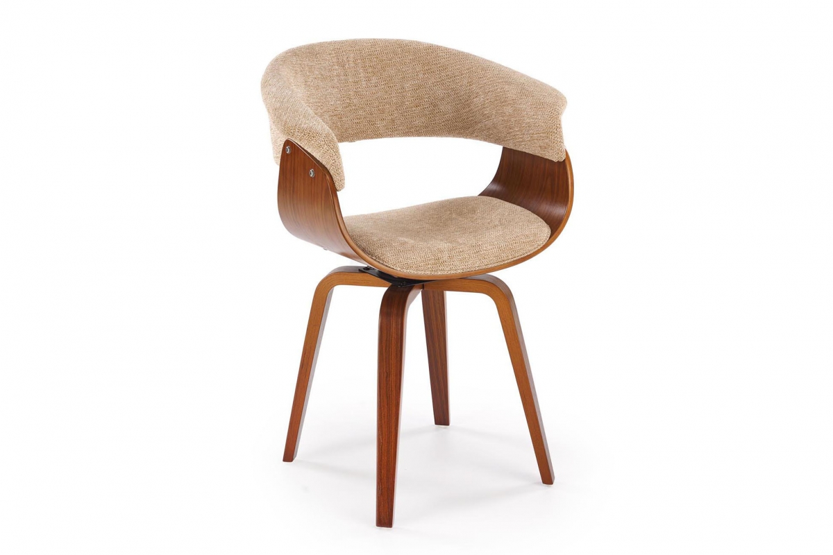 Čalouněná židle Fioren - béžový šenil Aragon 14 / ořech židle čalouněné K545 - béžová šenil Aragon 14 / ořech