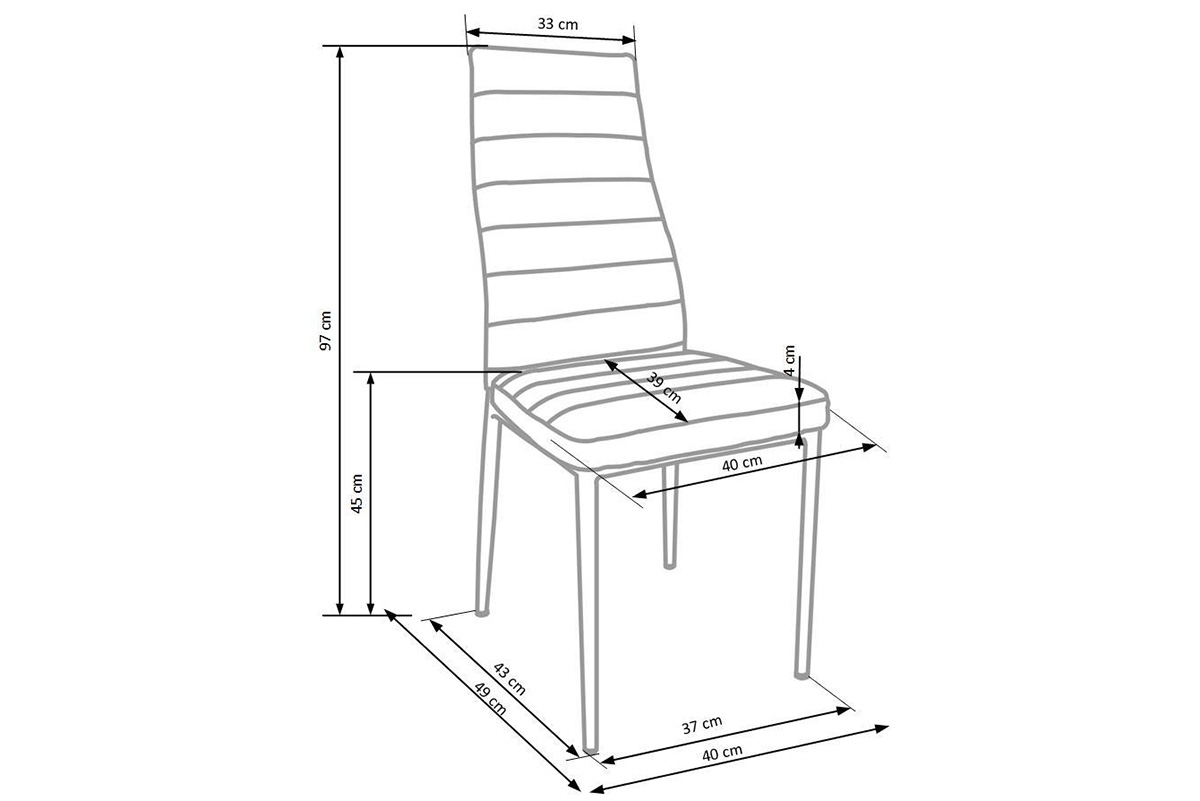Jedálenská stolička Umili - biela ekokoža / biela K70 Stolička Biely