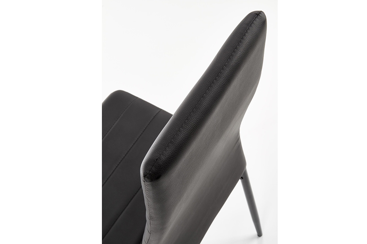 Jedálenská stolička Umili - čierna ekokoža / čierna Stolička do kuchni z ekoskory