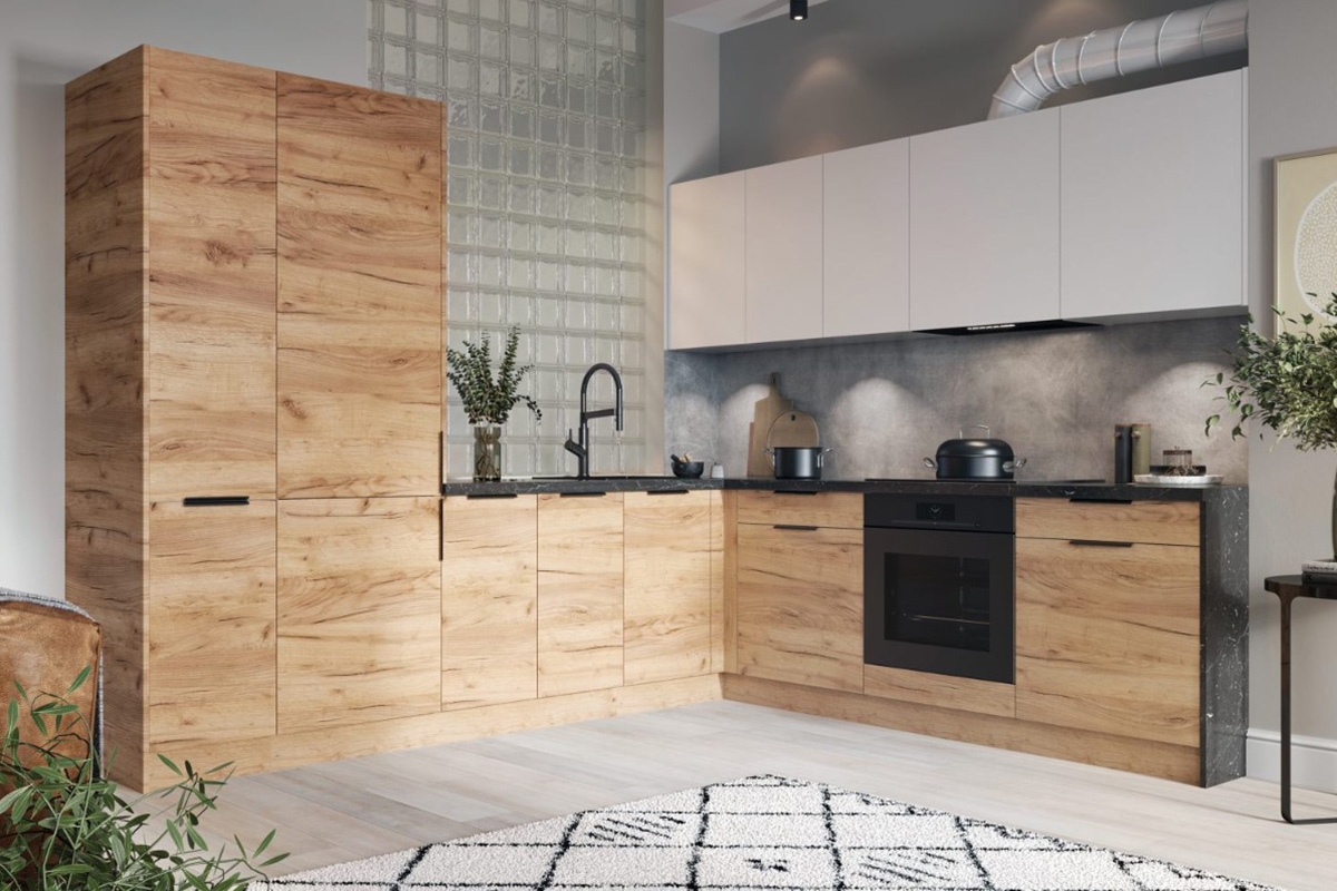 Závěsná kuchyňská skříňka s prosklením KAM SET WW40.1/71 Komplet nábytku kuchennych KAM SET - aranzacja 2