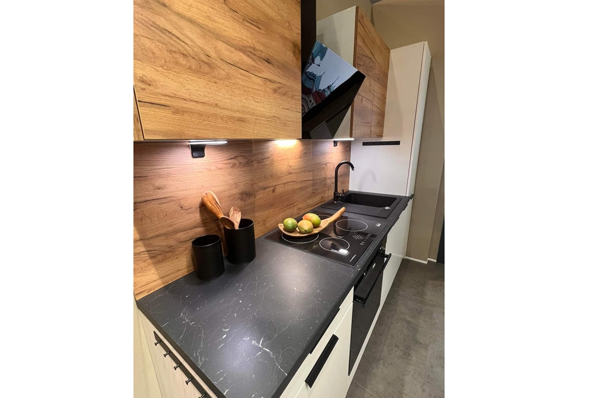 Kuchyňská pracovní deska KAM SET 202x60 cm - mramor Roma Deska kuchenny KAM SET v barvě mramor roma 