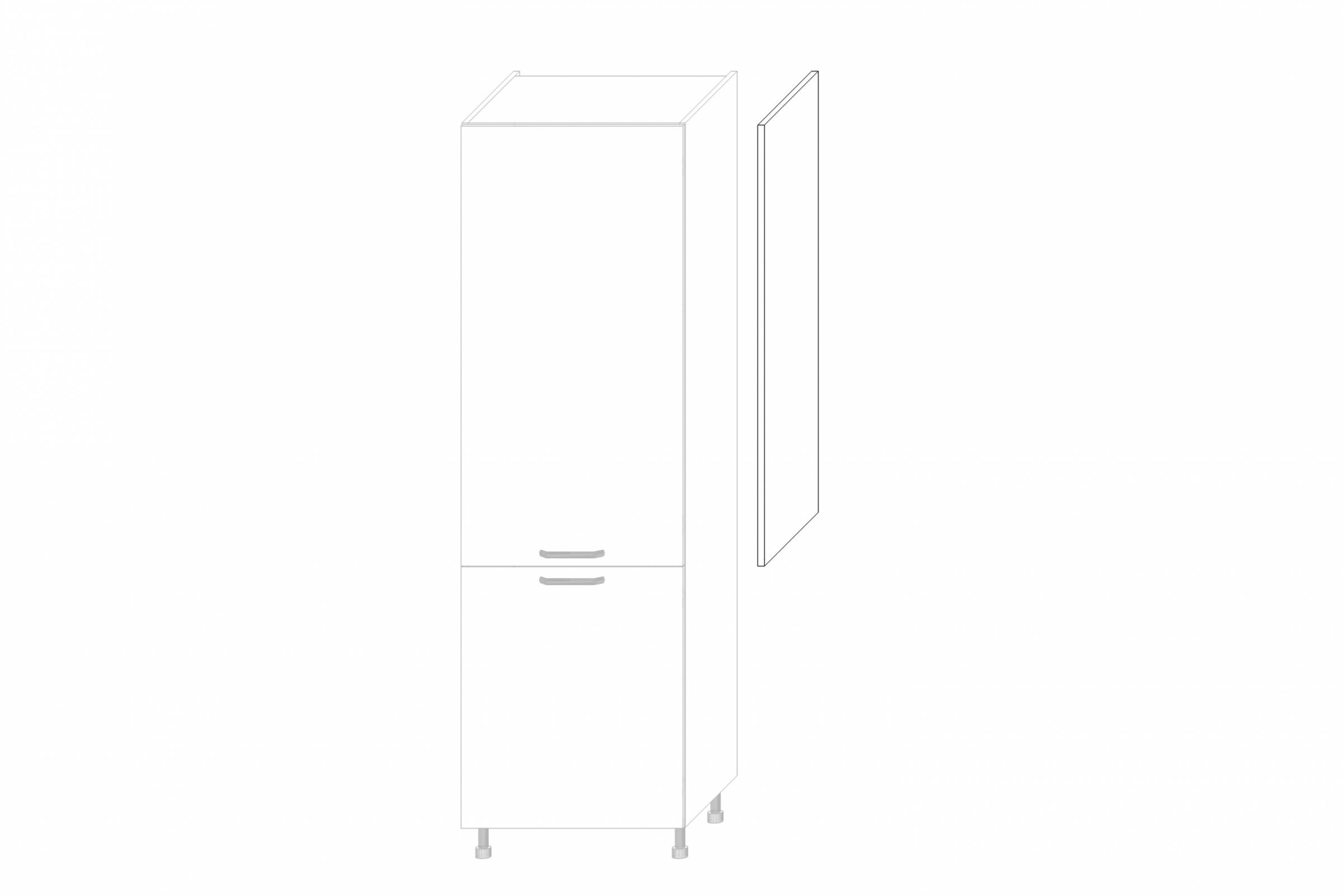 Bok KAMMONO F11 pro skříňku slupka - výška 118 cm KAMMONO F11 Bok nakladany do Skříňky slupka - wys. 118 cm 