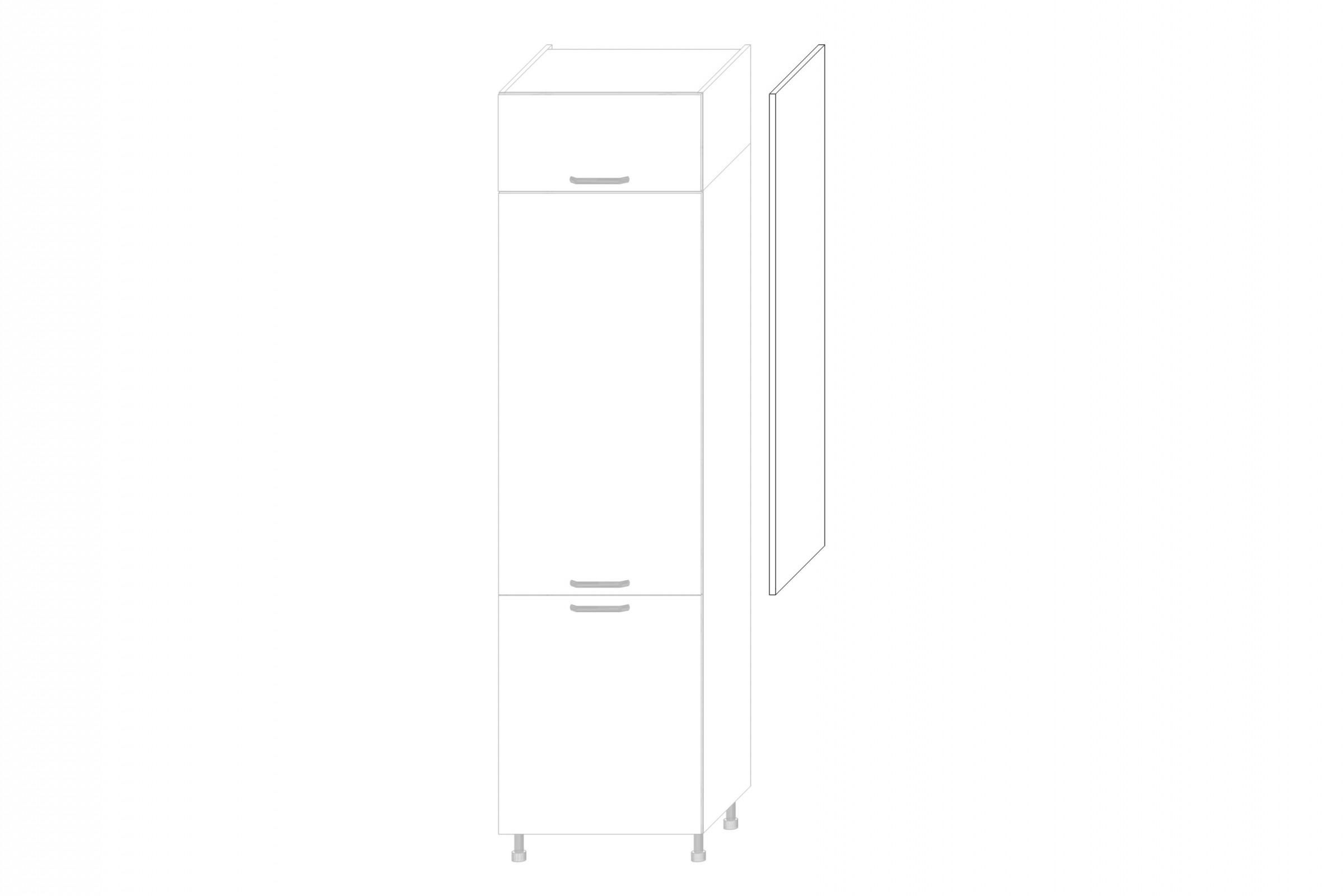 Bok KAMMONO F11 pro skříňku slupka - výška 147 cm KAMMONO F11 Bok nakladany do Skříňky slupka - wys. 147 cm