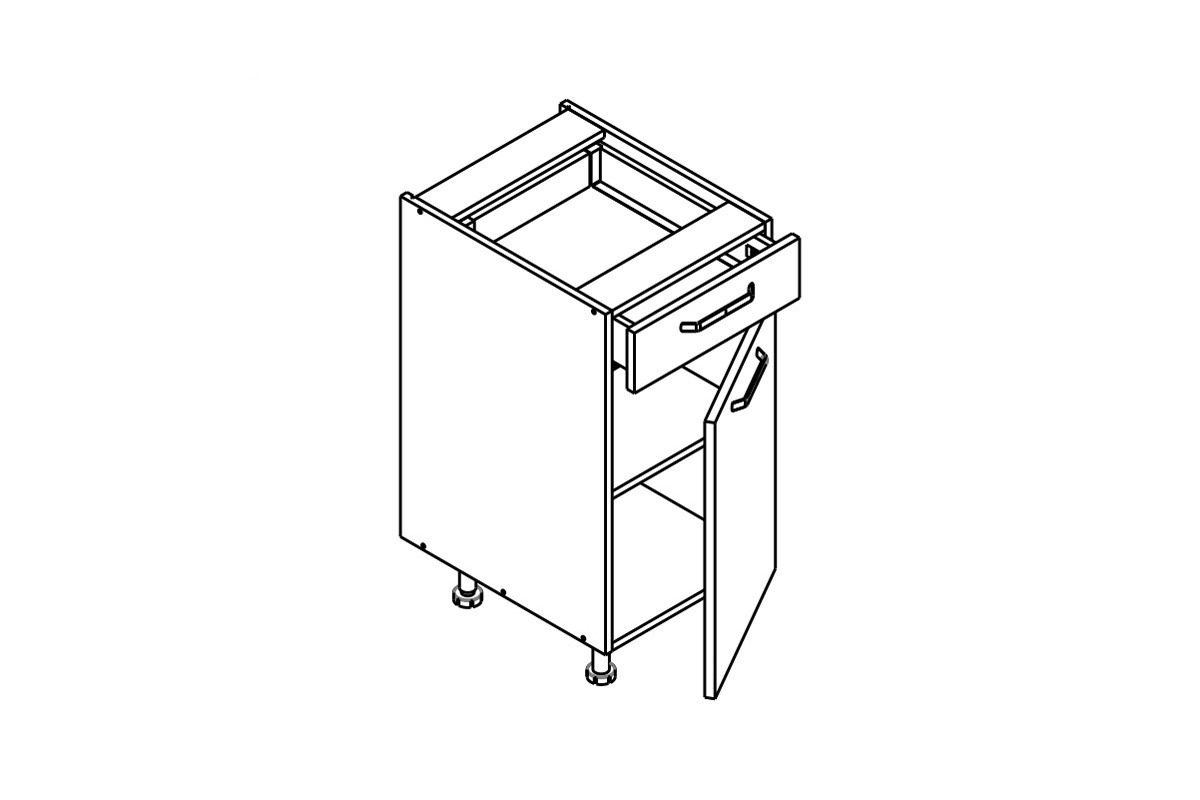 Kuchynská skrinka KAMMONO F11 DSS40.1/1 so zásuvkou KAMMONO F11 DSS40.1/1 - Skrinka Kuchynská z jedna szuflada