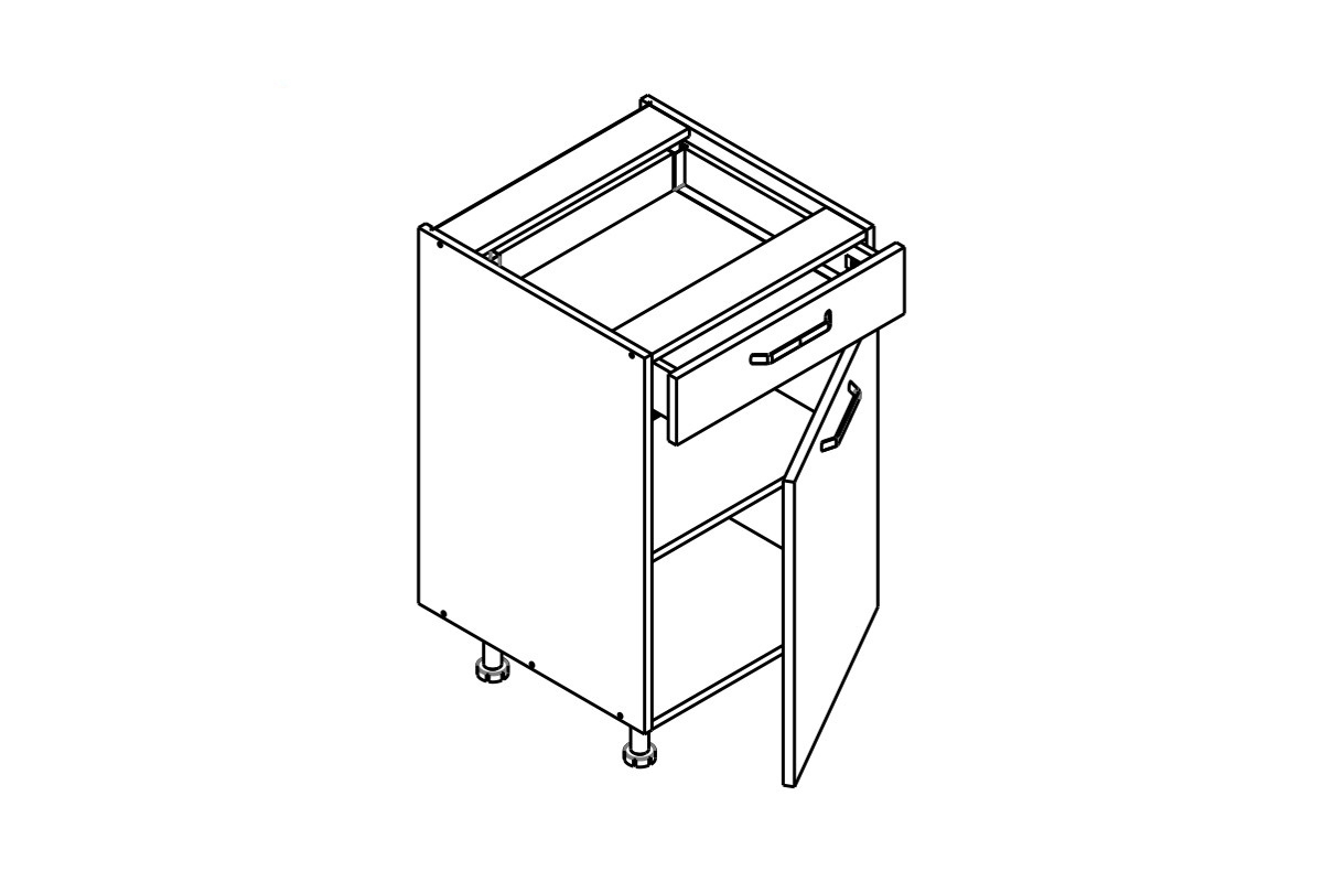 Kuchyňská skříňka KAMMONO F11 DSS50.1/1 s jedním šuplíkem KAMMONO F11 DSS50.1/1 - Skříňka kuchyňská z jedna szuflada