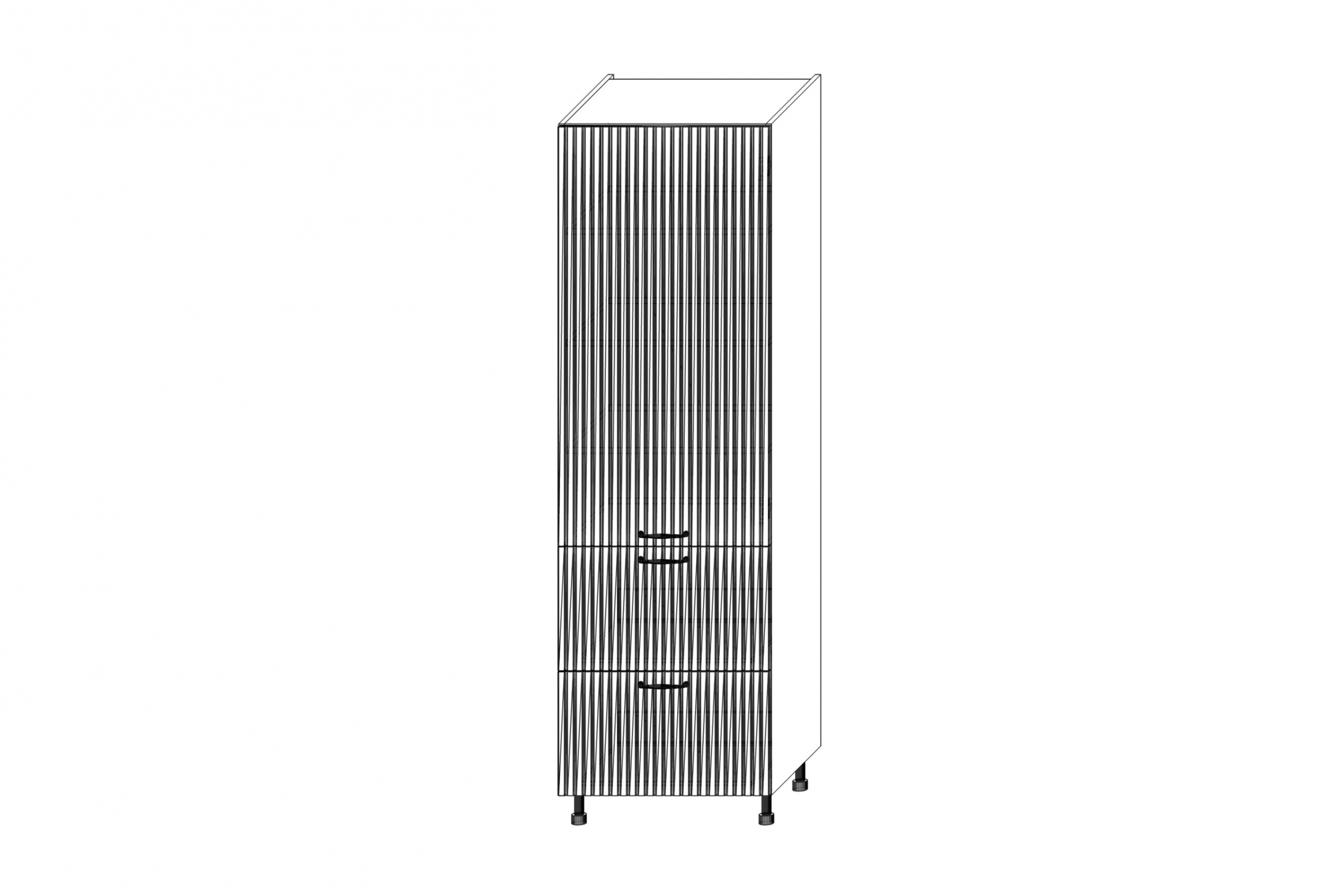 Kuchyňský regál KAMMONO F11 SD60SS2 se dvěma zásuvkami KAMMONO F11 SD60SS2 - regál kuchenny z dwiema zásuvkami