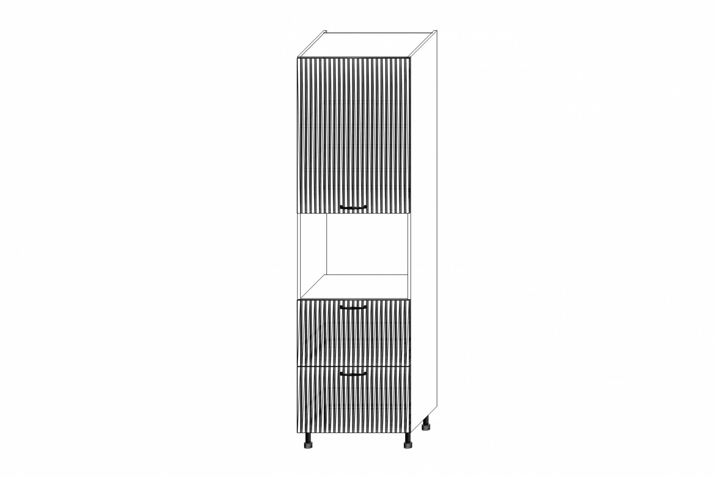 regál Kuchynský  Kammono F11 SDPK60SS2/71 so zásuvkami pre vstavanu ruru kompaktowego KAMMONO F11 SDPK60SS2/71 - regál Kuchynský  so zásuvkami pre vstavanu ruru kompaktowego