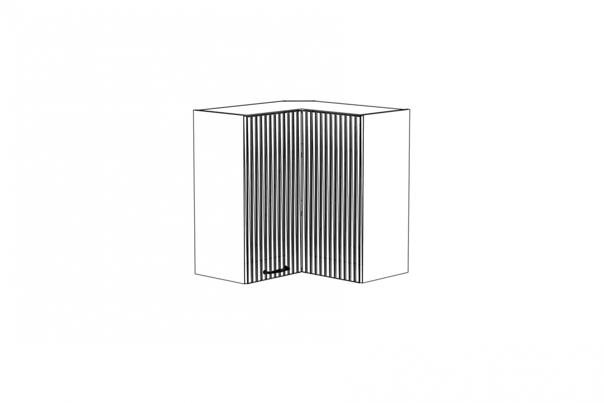 Kuchyňská rohová závěsná skříňka Kammono F11 WRP65x65/71 dvoudveřová KAMMONO F11 WRP65x65/71 - Skříňka závěsná rohová dvoudveřová