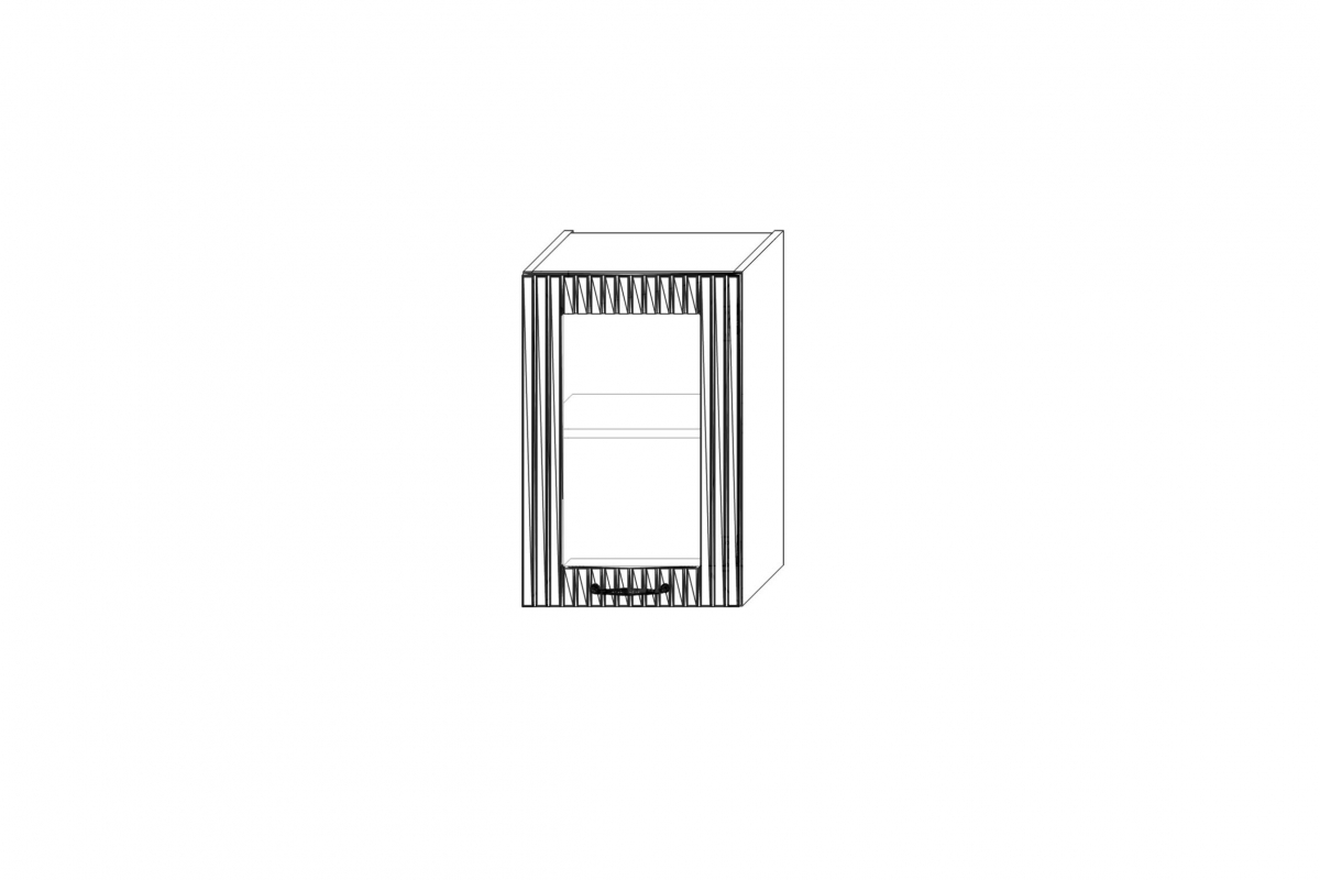 Skrinka Kuchynská závesná Kammono F11 WW40.1/61 jednodverová s presklením KAMMONO F11 WW40.1/61 - Skrinka závesná jednodverová s presklením 