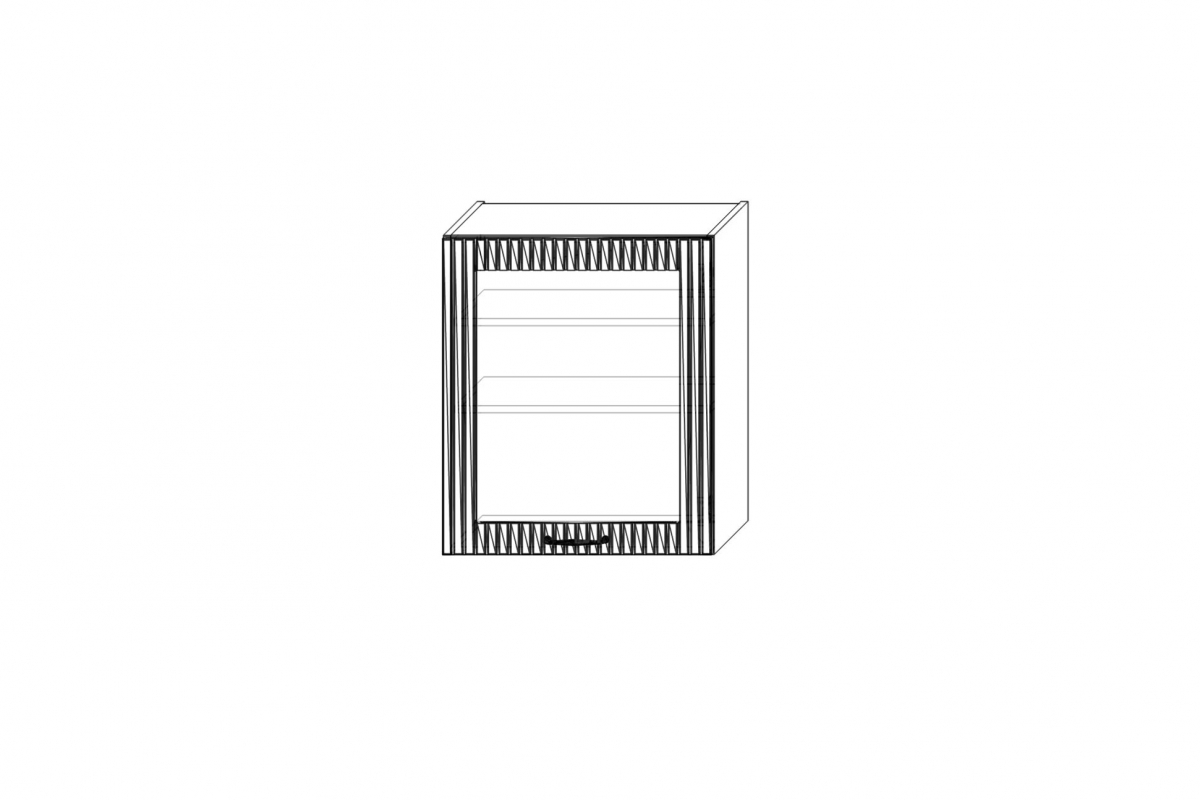 Kuchyňská závěsná skříňka Kammono F11 WW60.1/71 jednodveřová s prosklením KAMMONO F11 WW60.1/71 - Skříňka závěsná jednodveřová z przeszkleniem