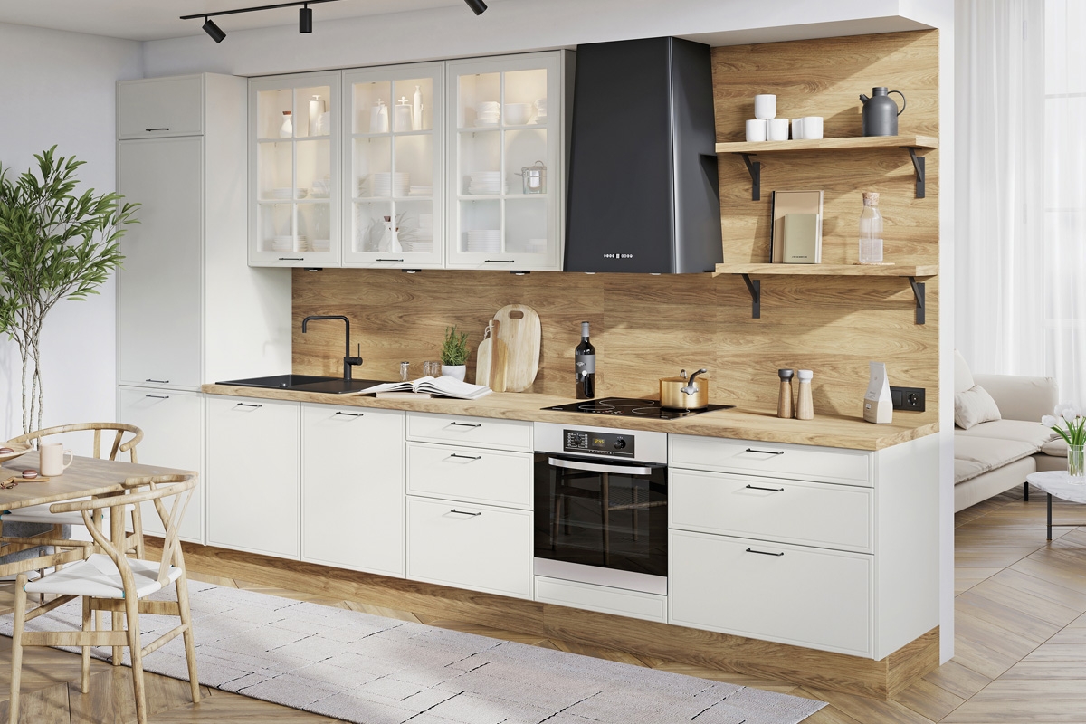 Spodná kuchynská skrinka Kammono F D50.1 jednodverová Kuchyňa Kammono F8 vizualizácia - Farebné prevedenie Porcelana 