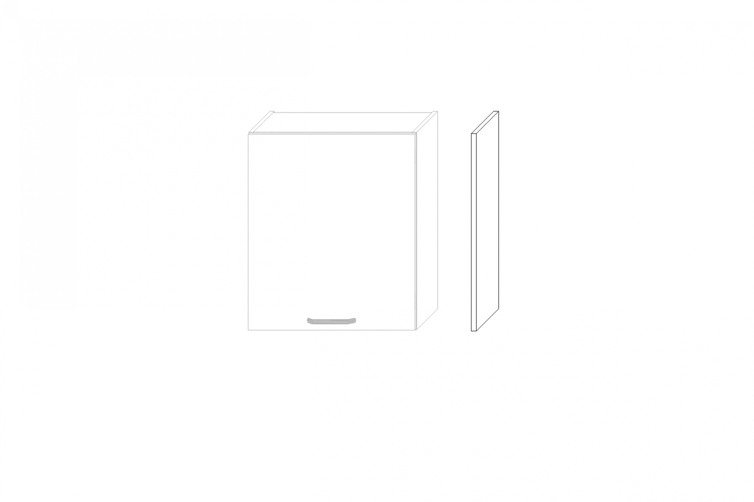 KAMMONO M4 Bočný krycí panel na závesnú skrinku - výš. 71 cm KAMMONO M4 Bok nakladany do Skrinky wiszacej - výš. 71 cm