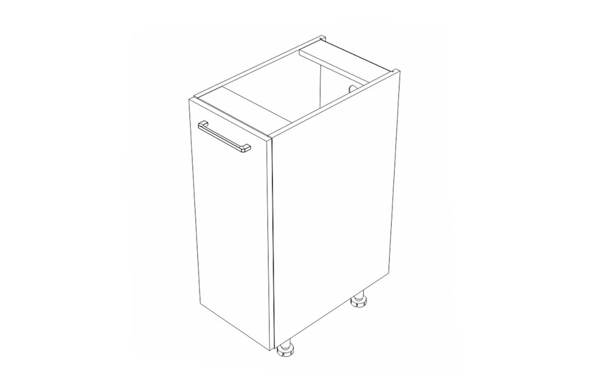 Spodní kuchyňská skříňka KAMMONO M4 DC30 s košem cargo szkic Skříňky kam