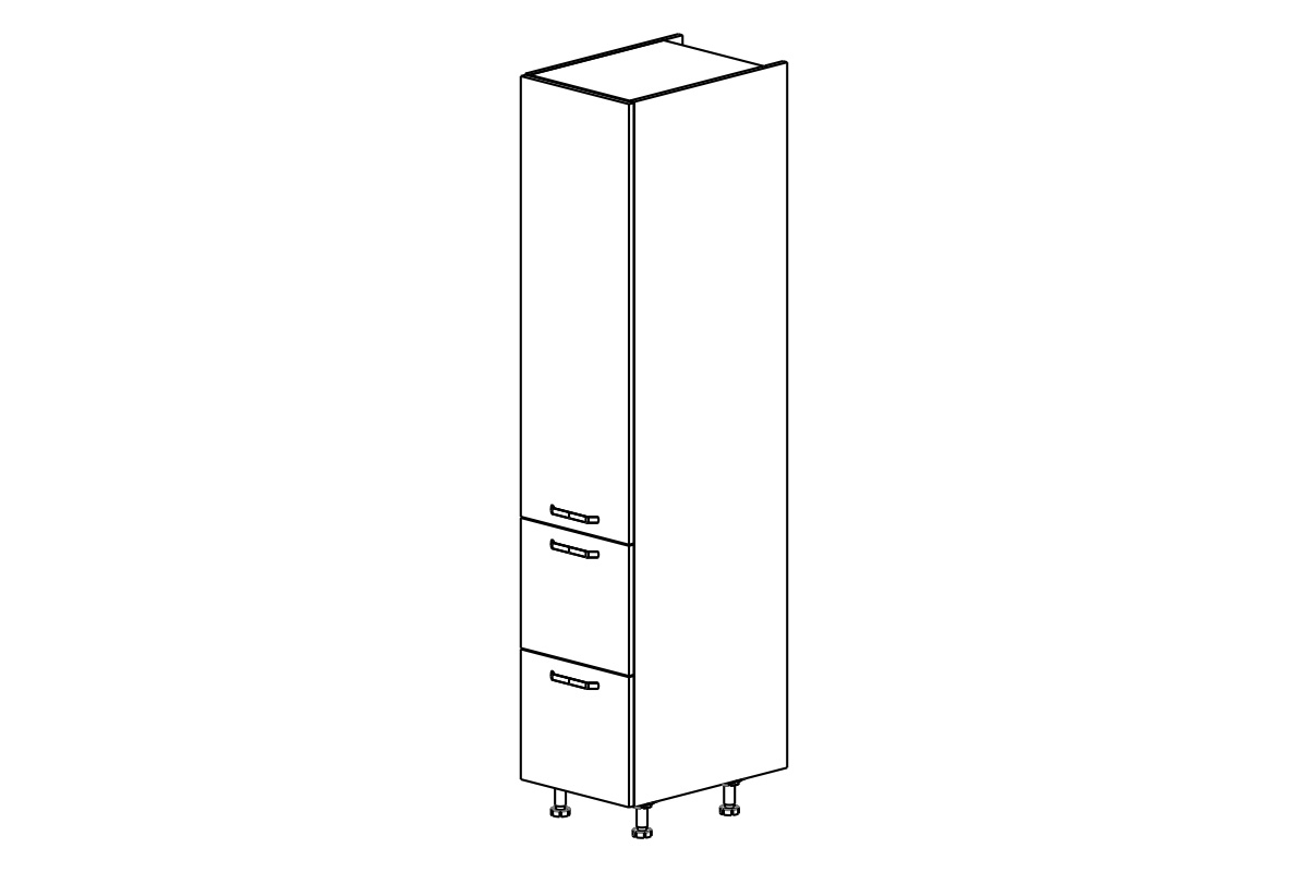 Kuchyňský regál KAMMONO M4 SD40SS2 se zásuvkami KAMMONO M4 SD40SS2 - skříňka vysoká skříňka se zásuvkami