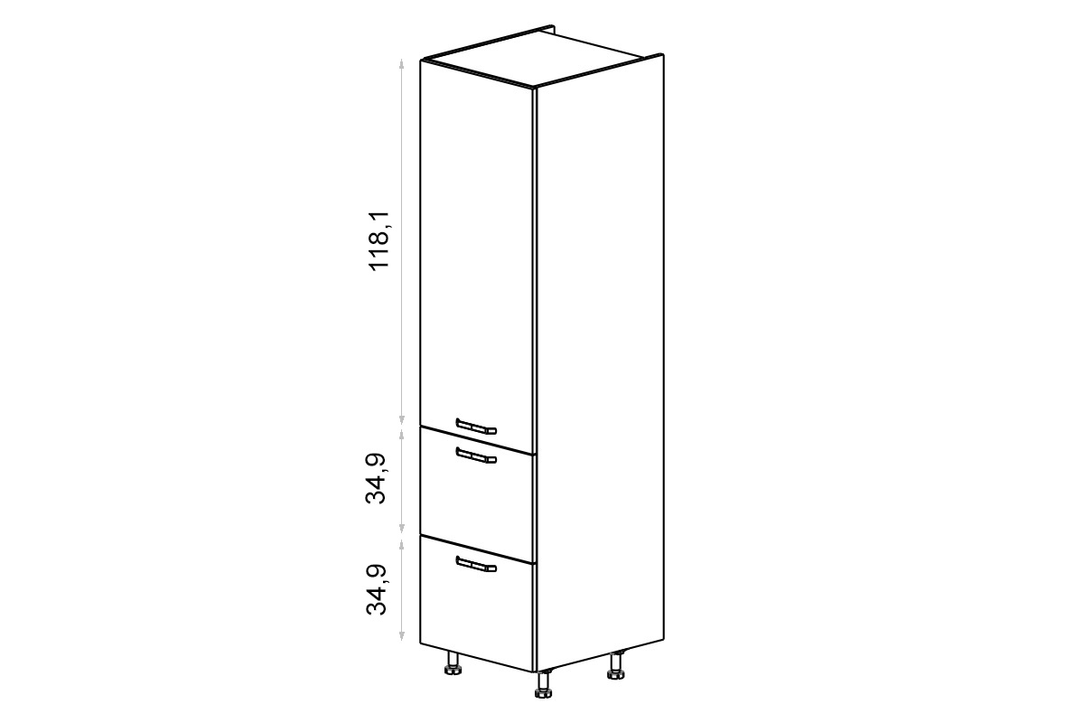 KAMMONO M4 SD60SS2 - Skrinka so zásuvkami KAMMONO M4 SD60SS2 - Skrinka regál so zásuvkami