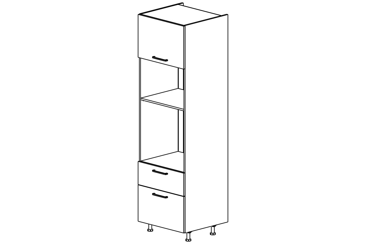 KAMMONO M4 SPM60SS2/71 - Skrinka na vstavanú rúru a mikrovlnku KAMMONO M4 SPM60SS2/71 - Skrinka regál pre vstavanu ruru i mikrofalowki so zásuvkami