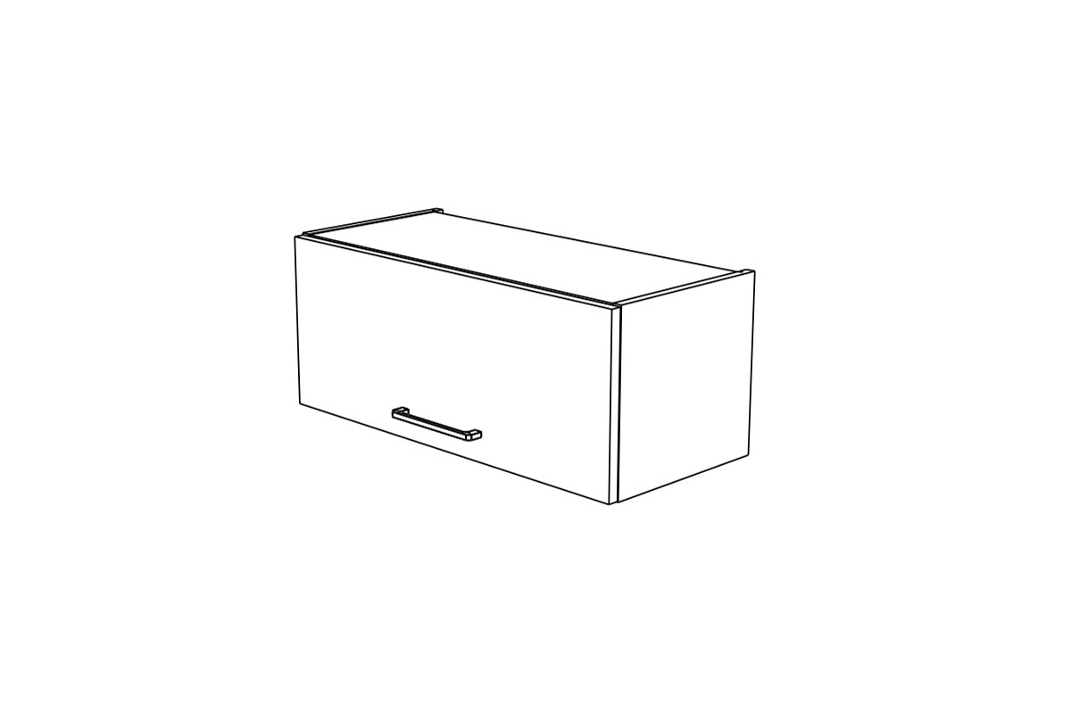 Závěsná kuchyňská skříňka KAMMONO M4 WO70/29 s výklopnými dvířky KAMMONO M4 WO70/29 - Skříňka závěsná z frontem uchylnym - szkic 