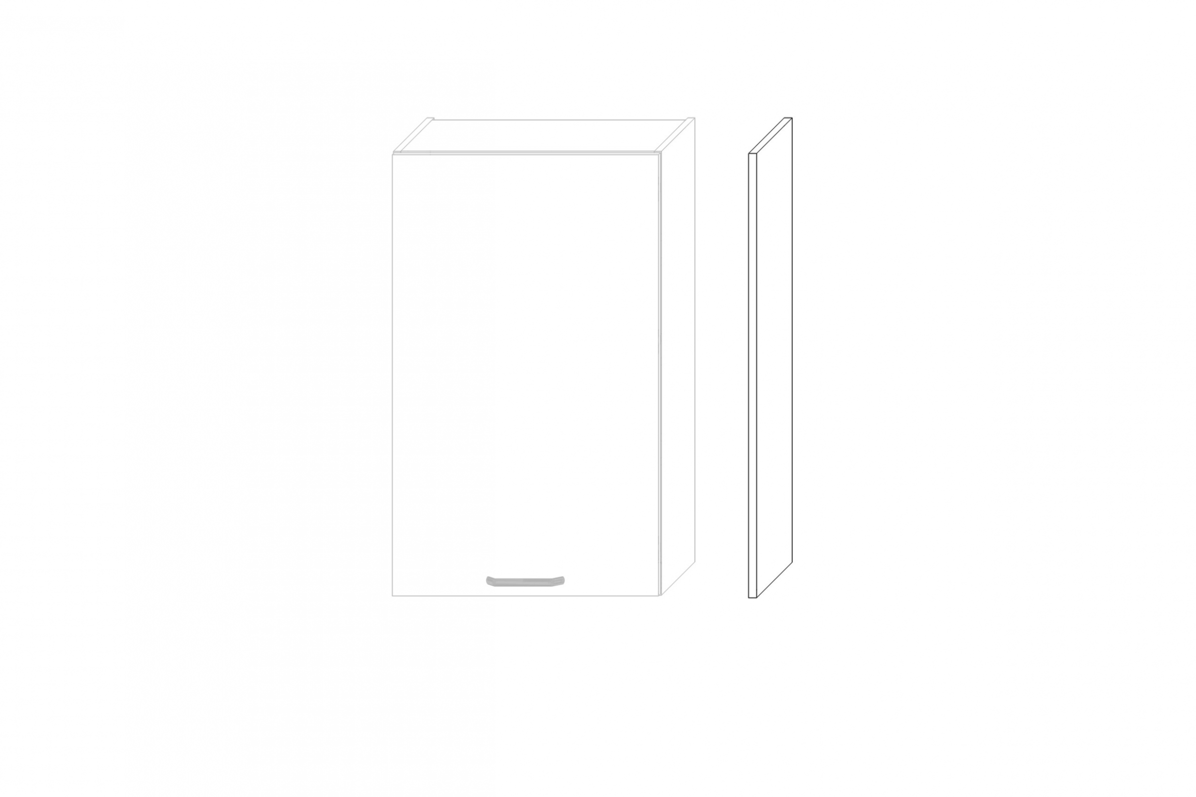 Bočný panel KAMMONO P2 k závesnej skrinke - výška 100 cm KAMMONO P2 Bok nakladany do Skrinky wiszacej - výš. 100 cm