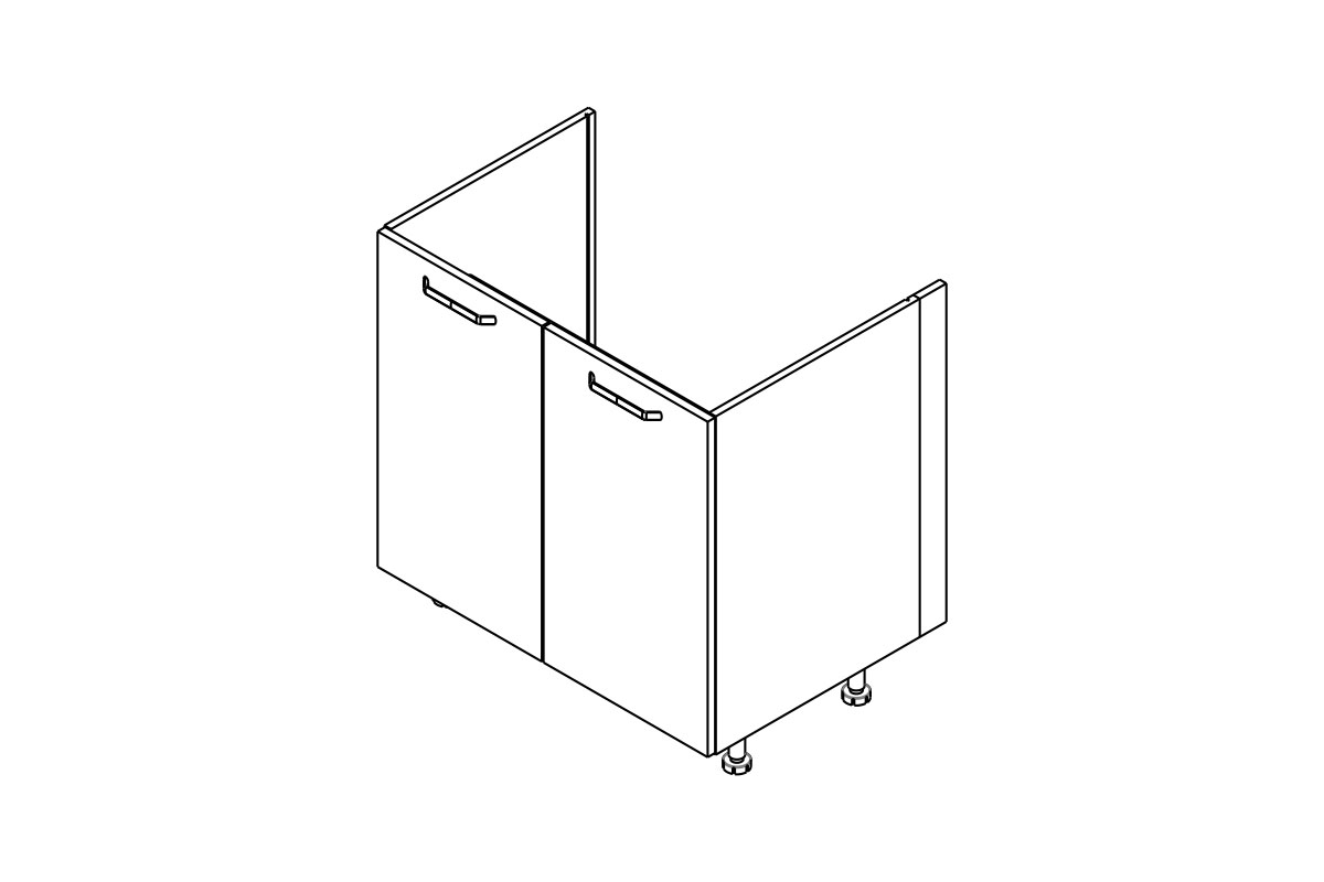 KAMMONO P2 DZ80 - Skříňka kuchyňská dvoudveřová pod zabudowe zlewu KAMMONO P2 DZ80 - Skříňka kuchyňská dvoudveřová pod zabudowe zlewu