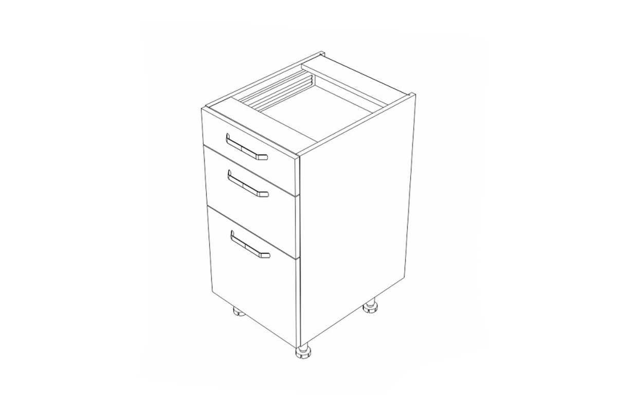 KAMMONO P4 DS40/3 - dolná skrinka so zásuvkami Metalbox KAMMONO P4 DS40/3 - Skrinka dolná so zásuvkami Metalbox