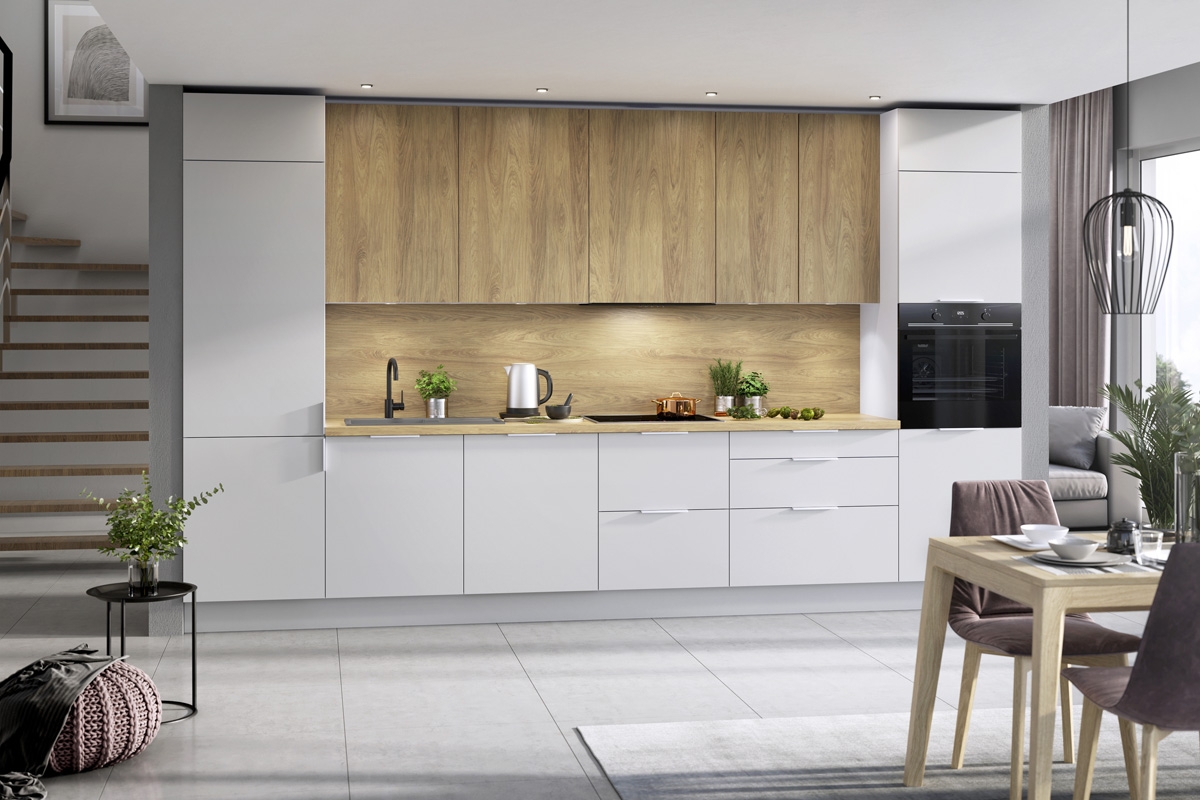 Spodní skříňka KAMMONO P4 DSS70/2PL se zásuvkami pod varnou desku eleganckie Nábytek do kuchyně 