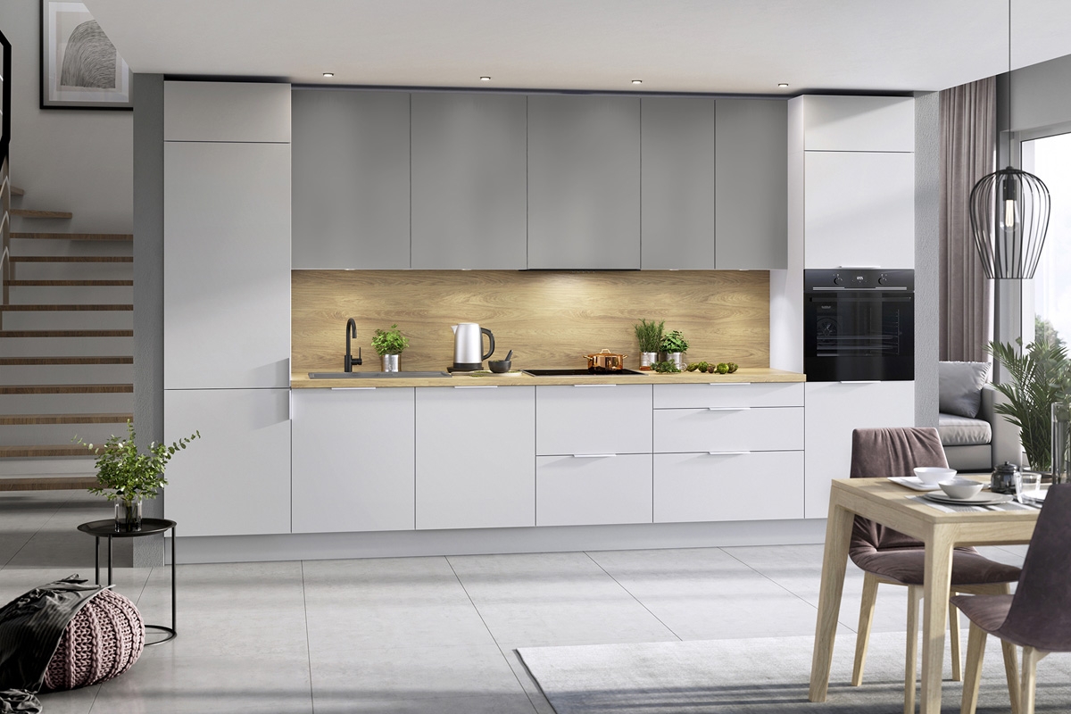 Regál KAMMONO P4 SL60/71 pro vestavnou lednici Nábytek w matowych frontach 