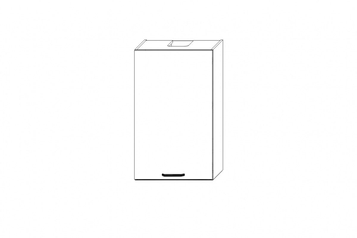 Závěsná skříňka KAMMONO P4 WP3C60.1/100 s věncovým okapem KAMMONO P4 WP3C60.1/100 - Skříňka závěsná z okapem wiencowym 