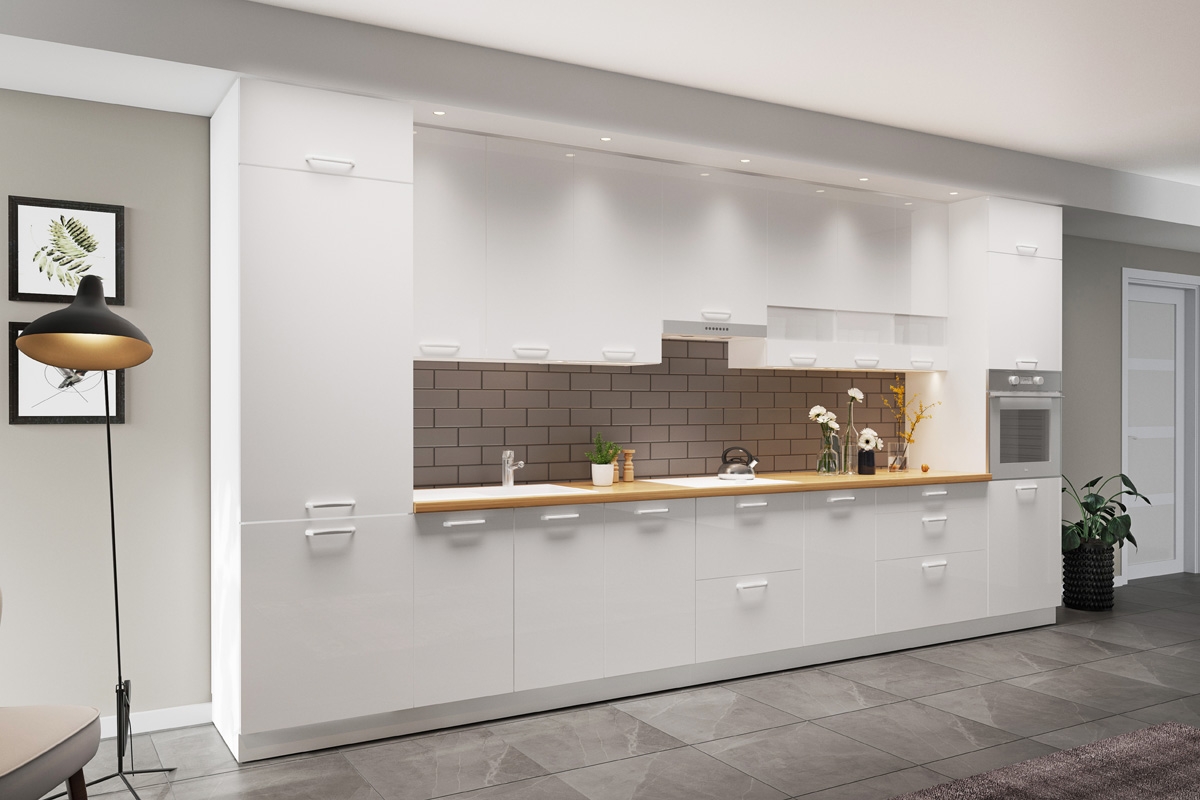 Rohová závěsná skříňka KAMMONO P4 WRP70x40/90 moderní zabudowa kuchyňská 