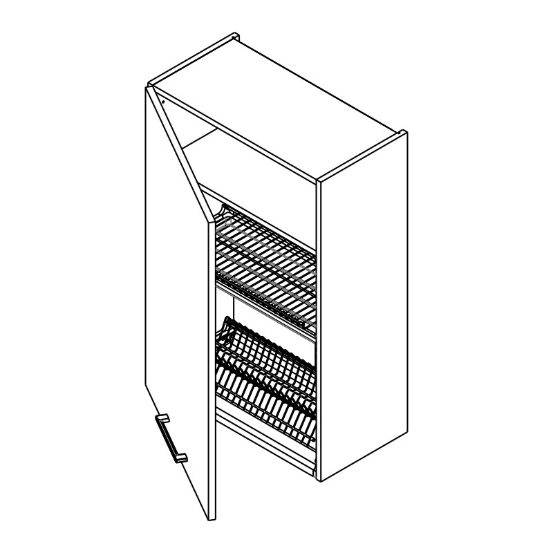 KAMMONO P4 WS60.1/90 - Skříňka závěsná z suszarka do naczyn KAMMONO P4 WS60.1/90 - skříňka závěsná z suszarka pro naczyn