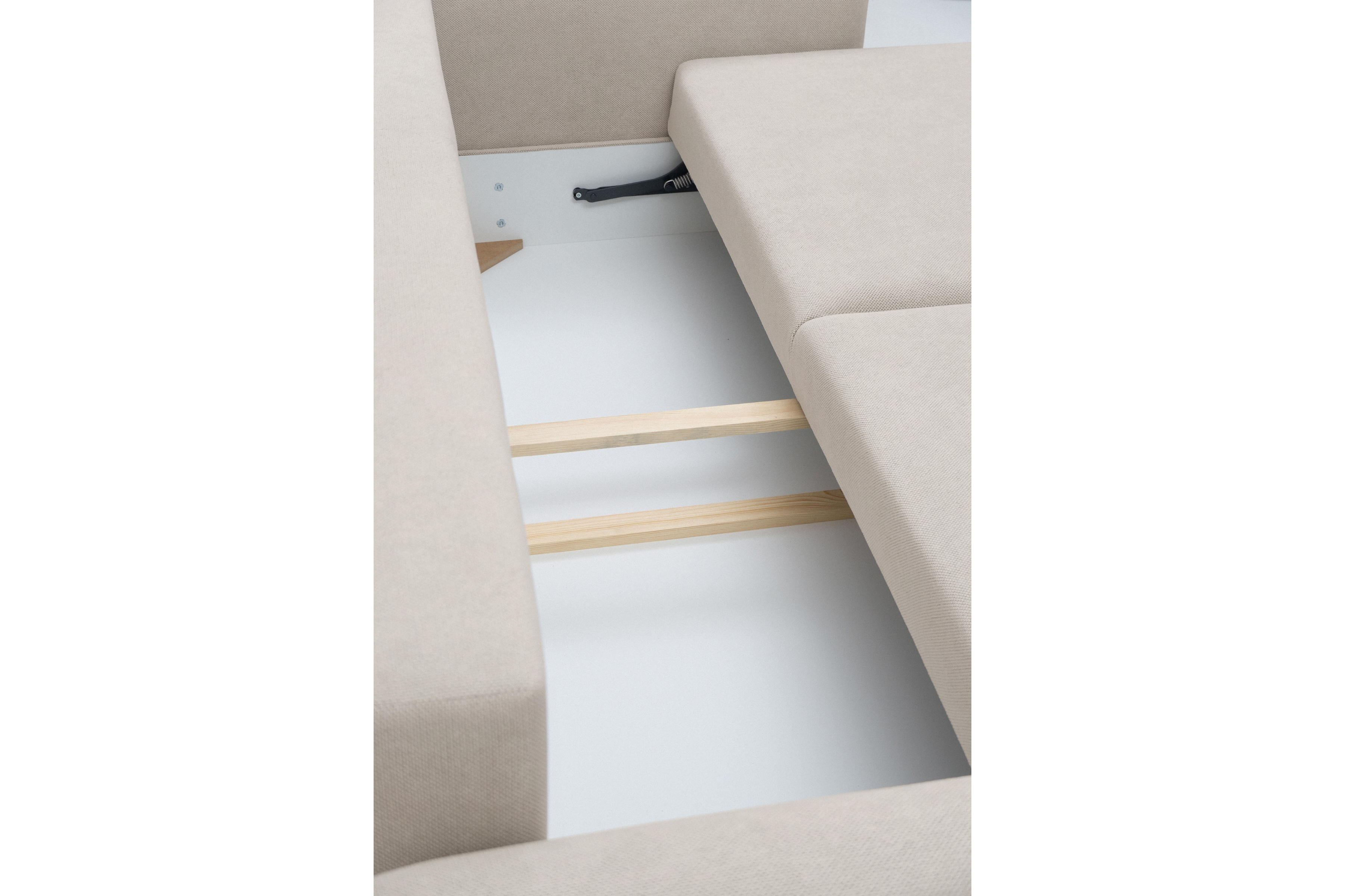 Rozkládací pohovka Calma - béžová Curio 09 Pohovka Calma rozkladana - béžová Pletenina hydrofobowa Curio 09