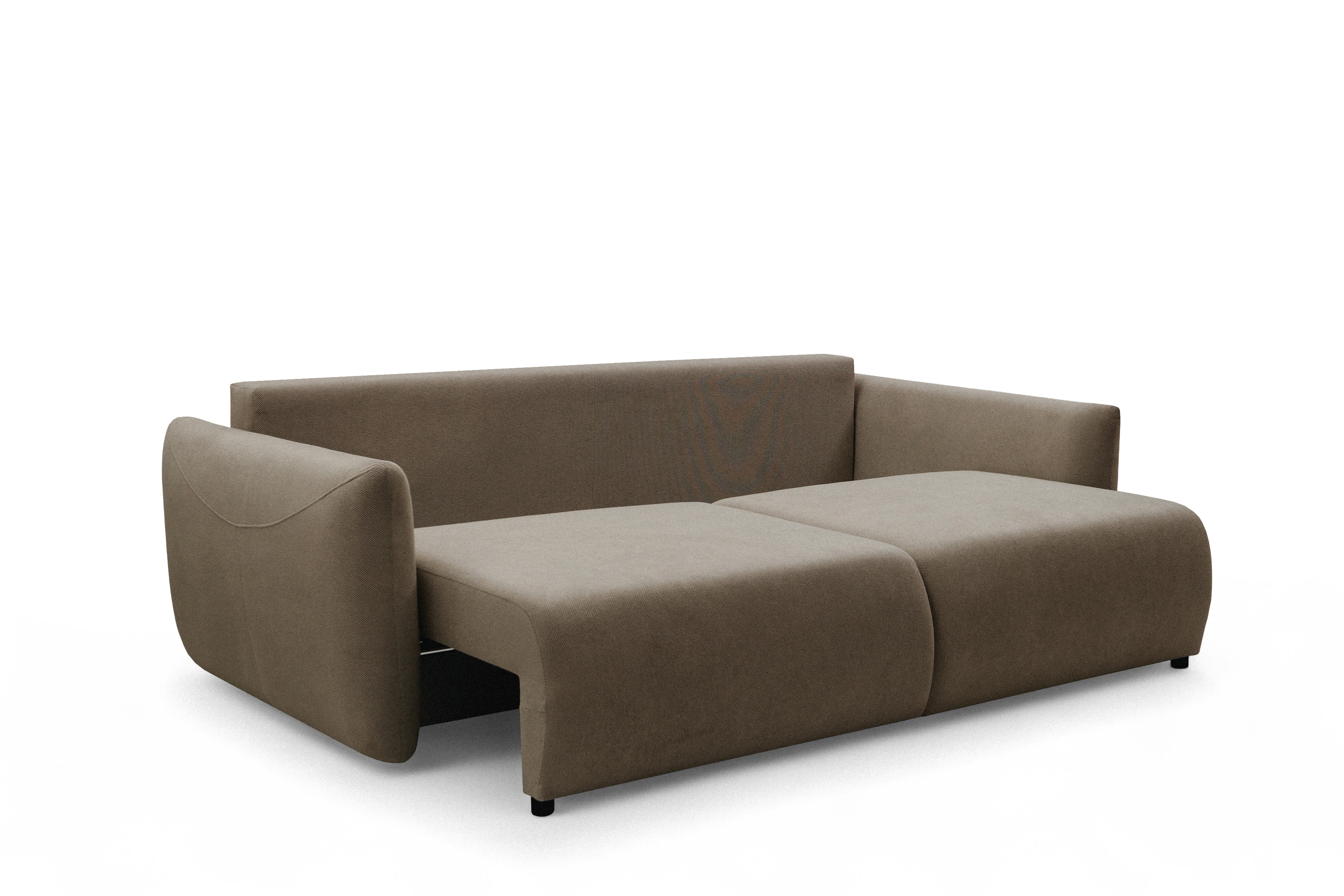 Rozkládací pohovka Calma - hnědá Curio 20 Pohovka Calma rozkladana - hnědá Pletenina hydrofobowa Curio 20 