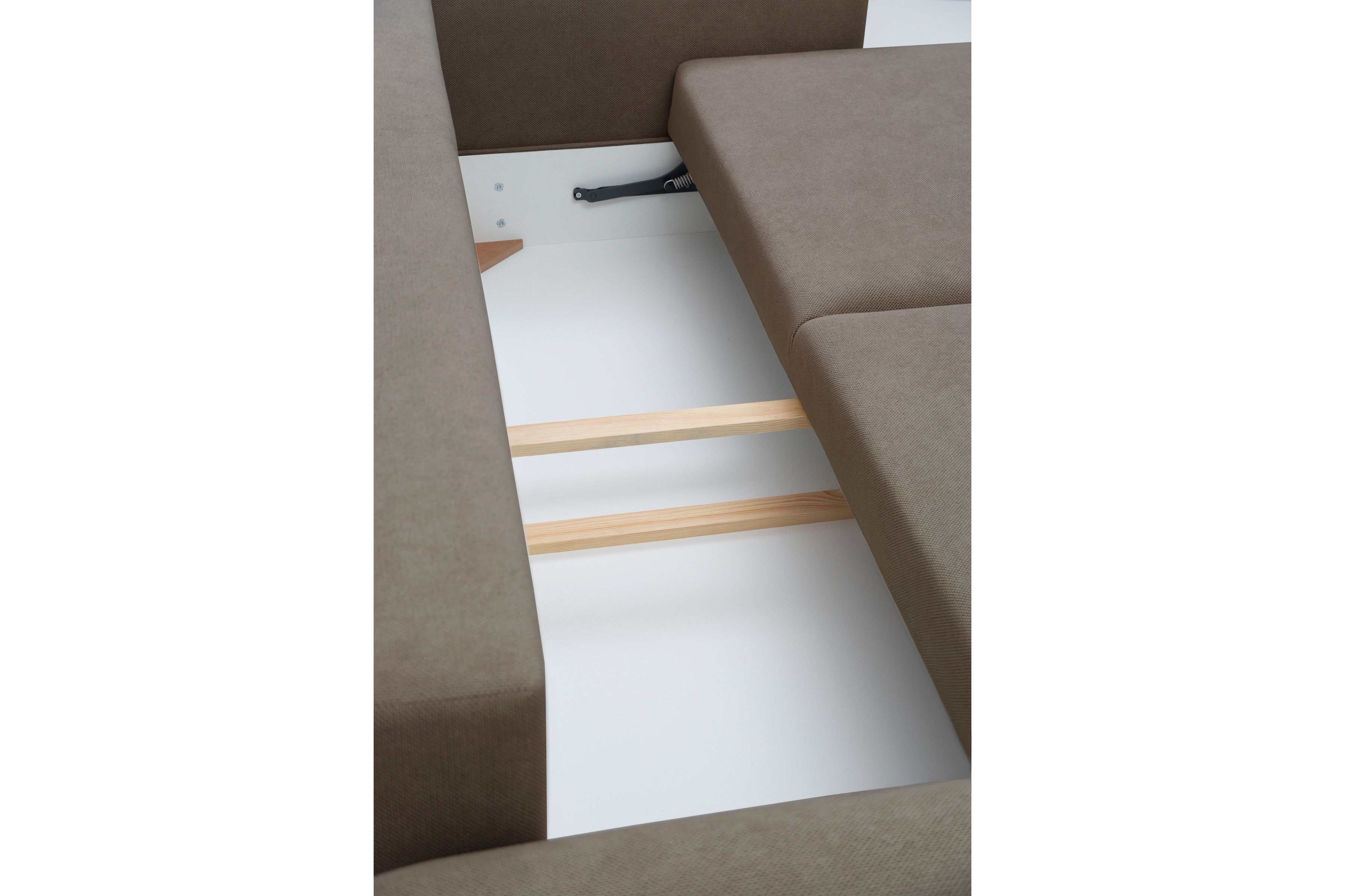 Rozkládací pohovka Calma - hnědá Curio 20 Pohovka Calma rozkladana - hnědá Pletenina hydrofobowa Curio 20 