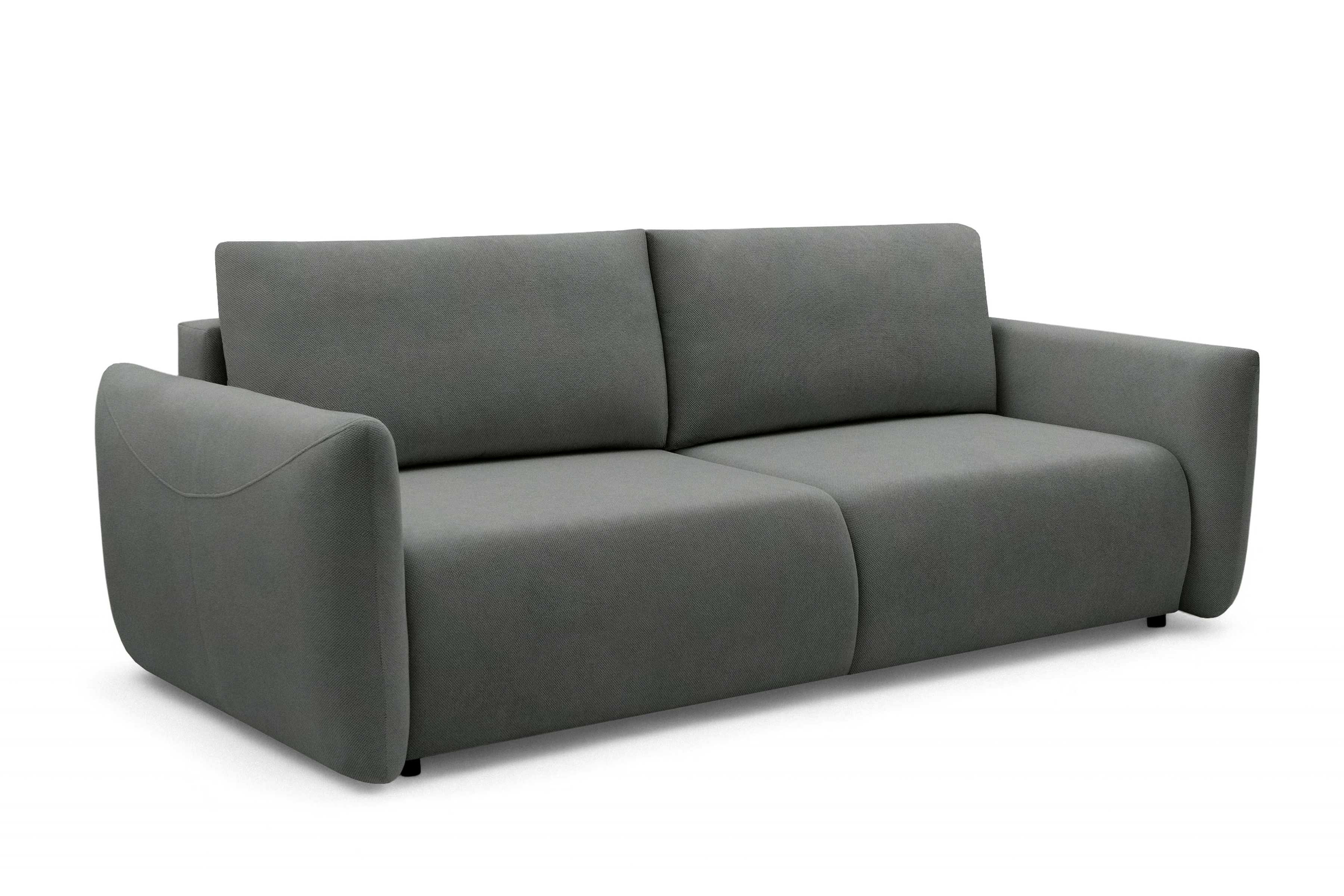 Rozkládací pohovka Calma - šedá Curio 93 Pohovka Calma rozkladana - šedá Pletenina hydrofobowa Curio 93